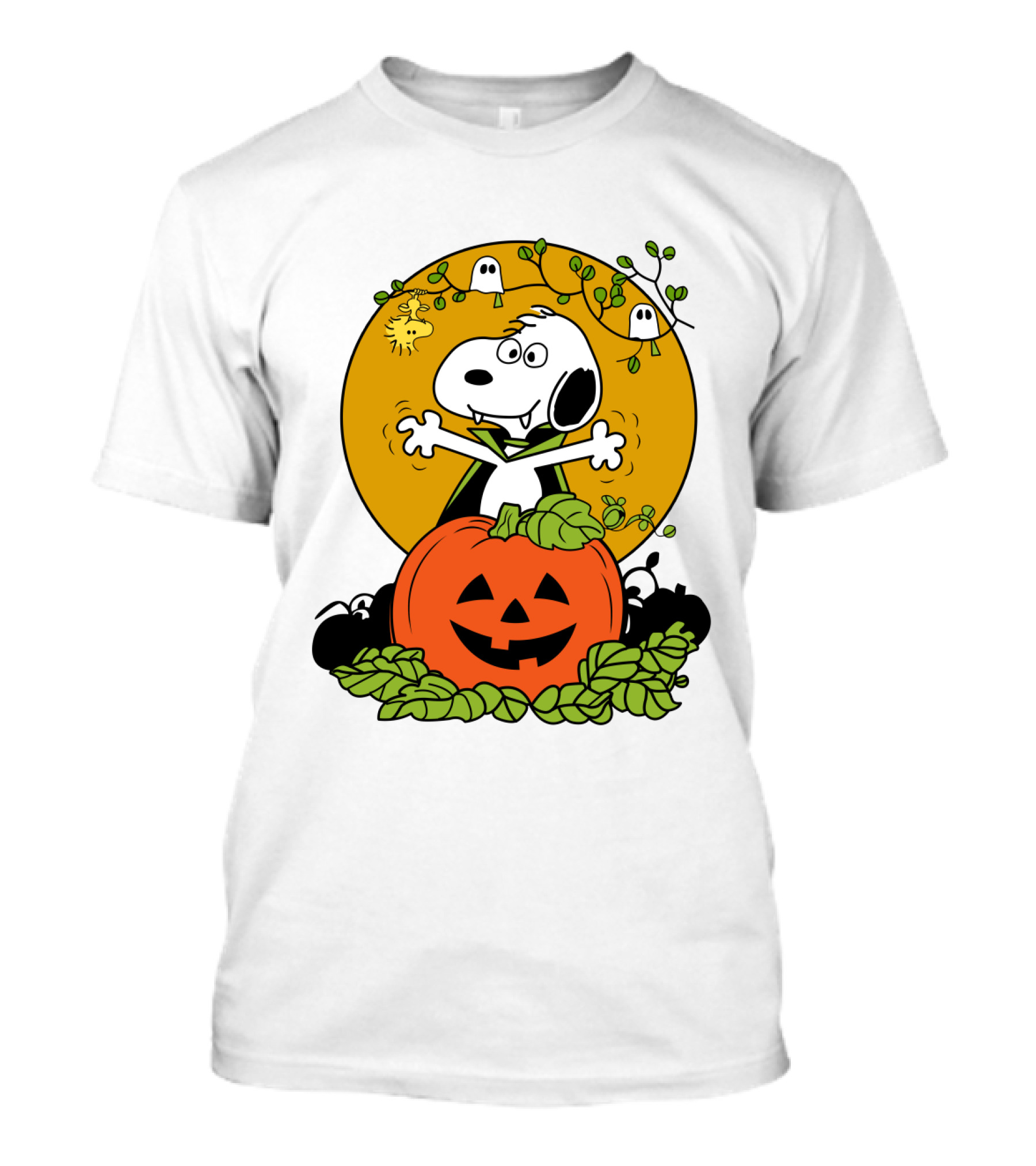Pumpkin Halloween Snoopy Vampire Peanuts Movie Ghosts Jack-O'-Lantern T-Shirt