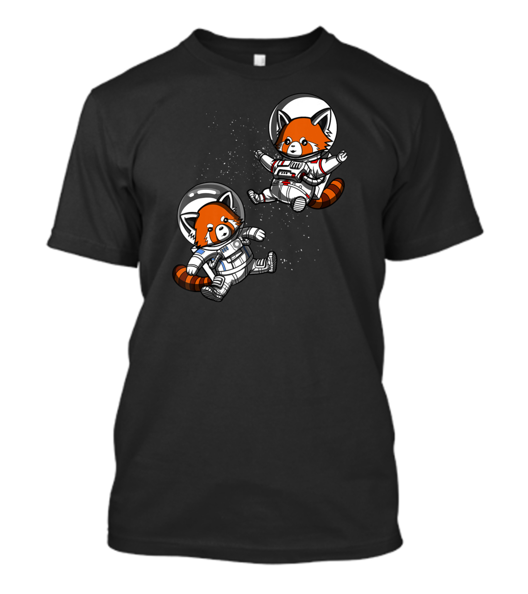 Red Panda Space Astronauts Cosmic Adventure T-Shirt