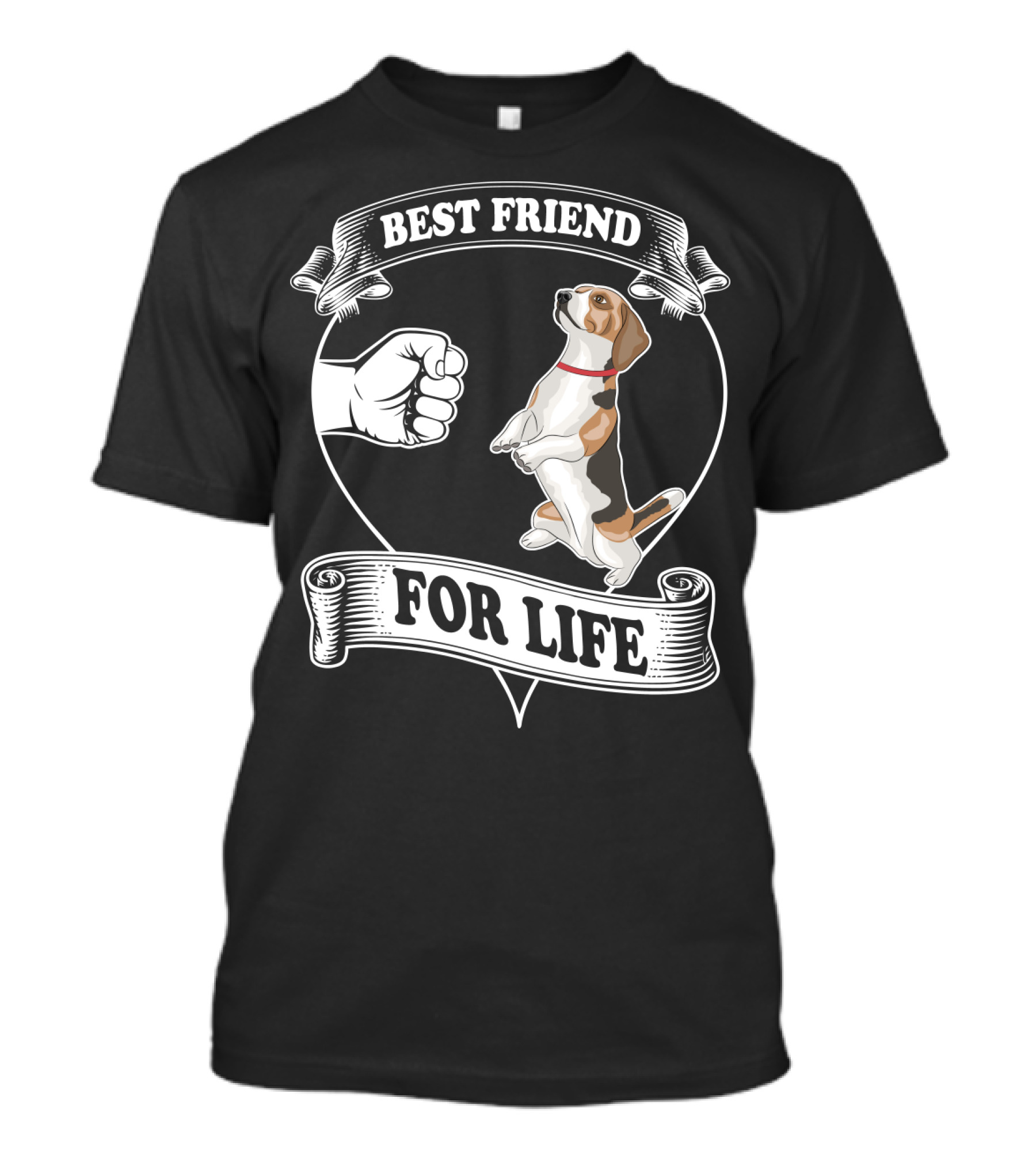 Beagle Best Friend For Life Fist Bump Paw T-Shirt