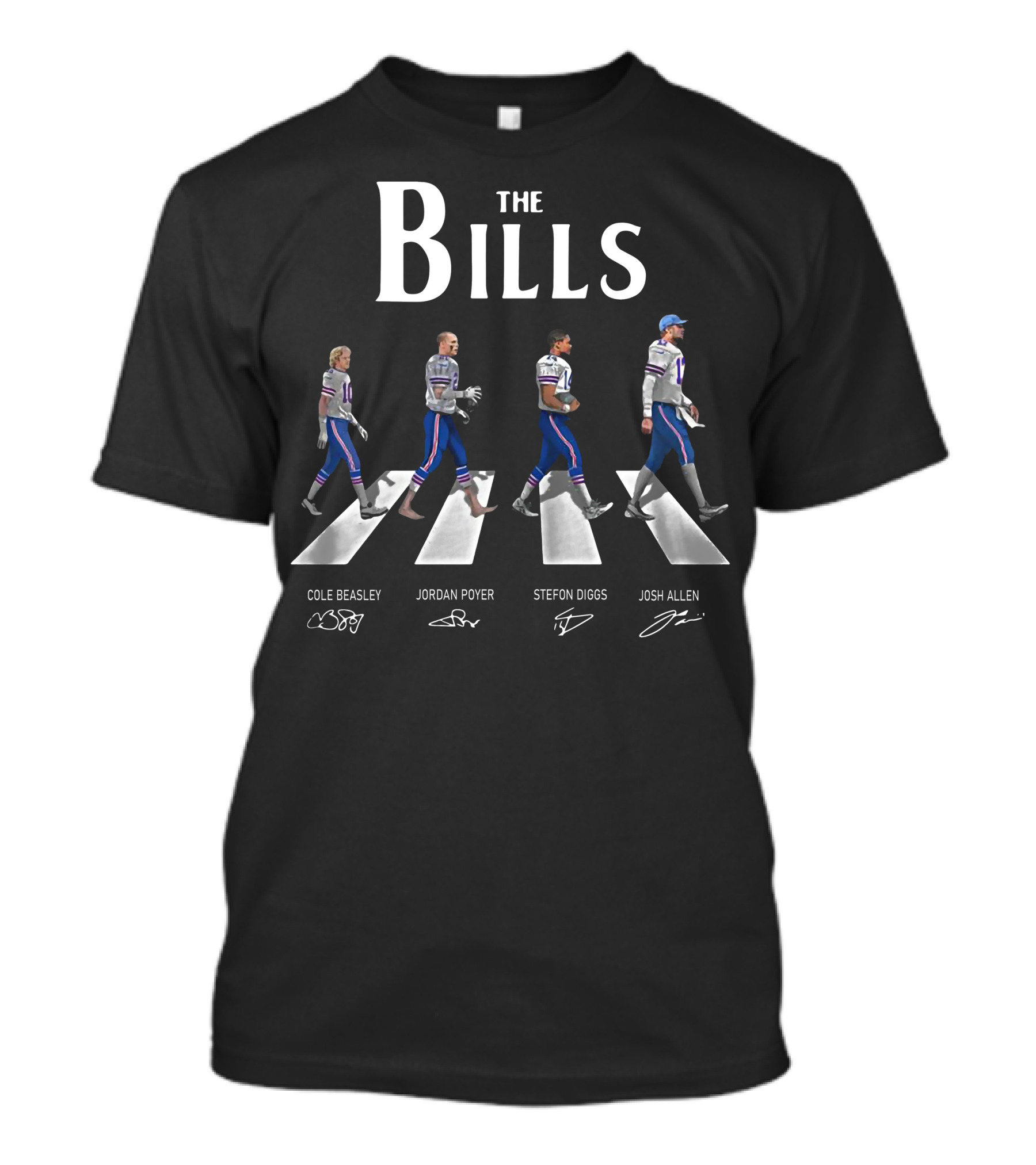 The Bills Abbey Road Cole Beasley Jordan Poyer Stefon Diggs Josh Allen Signatures T-Shirt