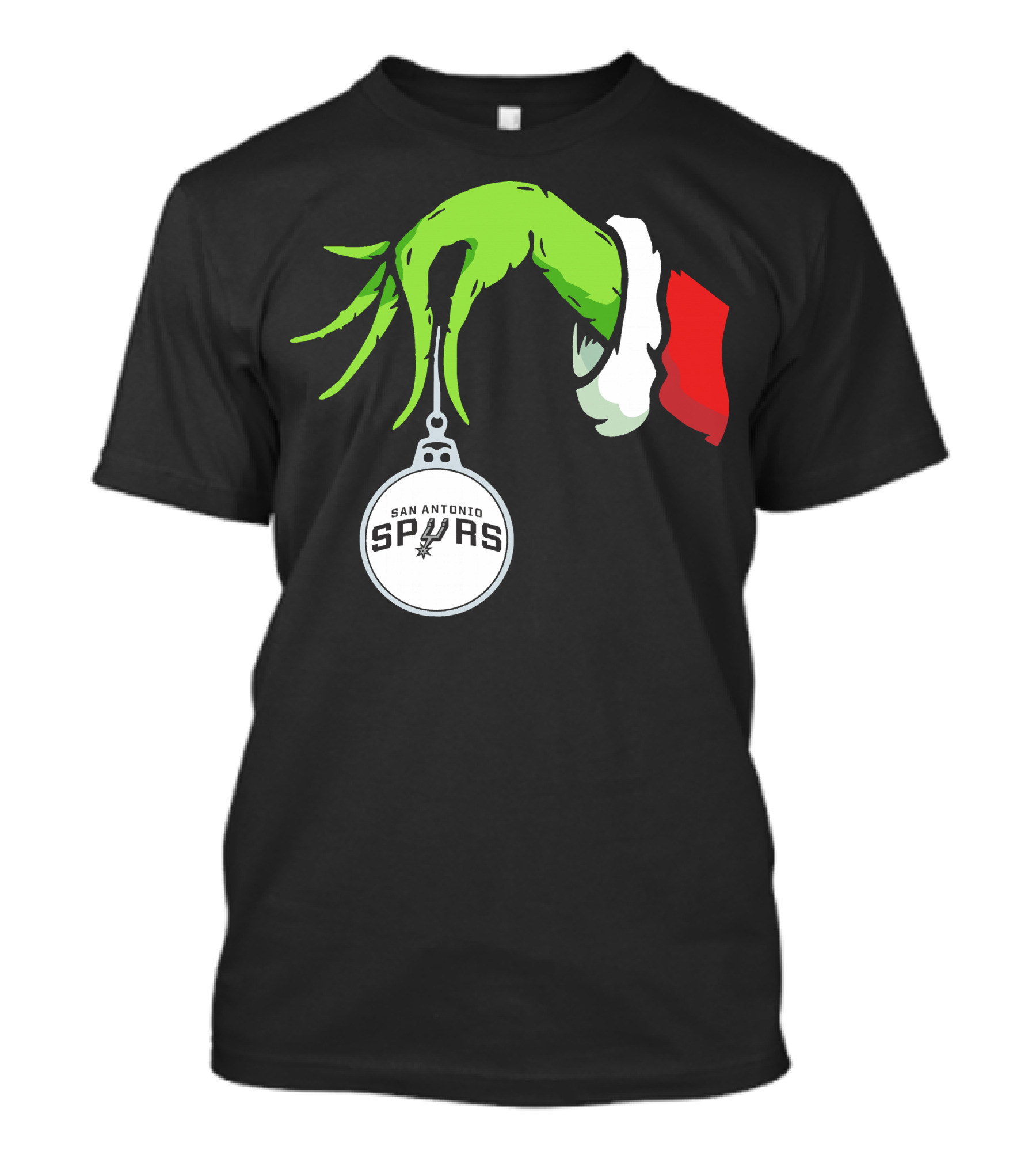 The Grinch Holding San Antonio Spurs T-Shirt
