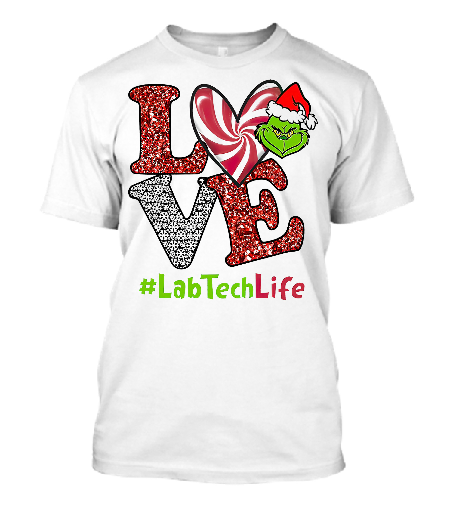 LOVE Grinch Heart #LabTechLife T-Shirt