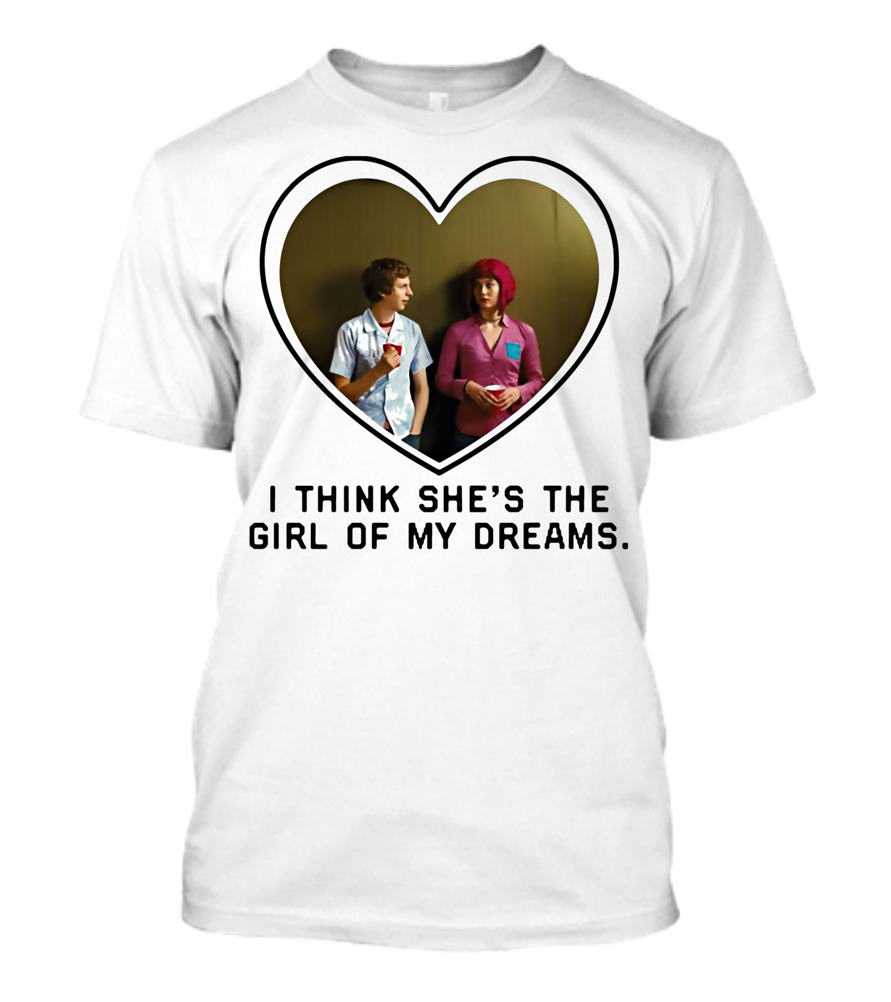 I Think She's The Girl Of My Dreams Heart-Shaped Scene With Young Couple T-Shirt