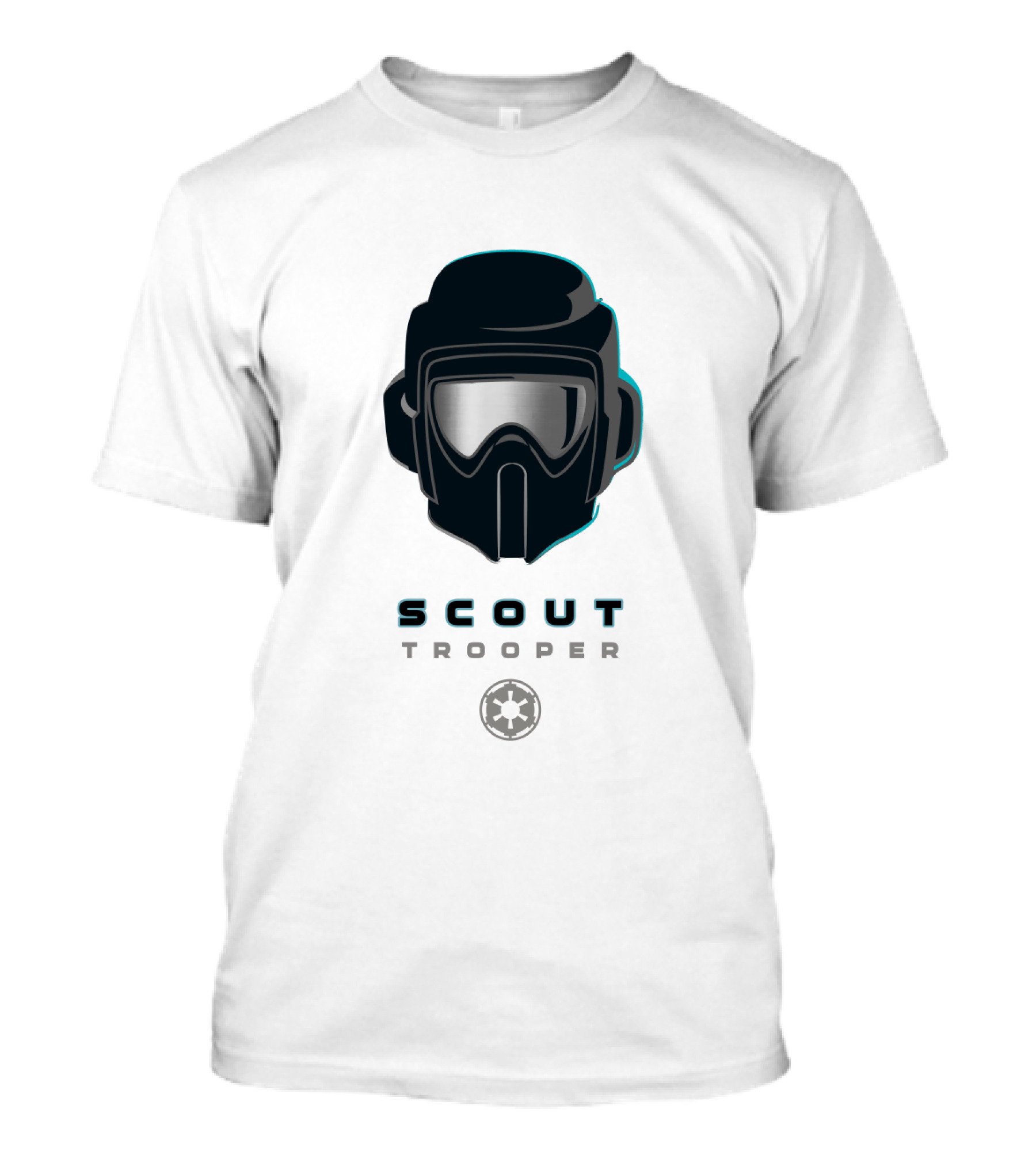 Scout Trooper Helmet With Galactic Empire Emblem T-Shirt