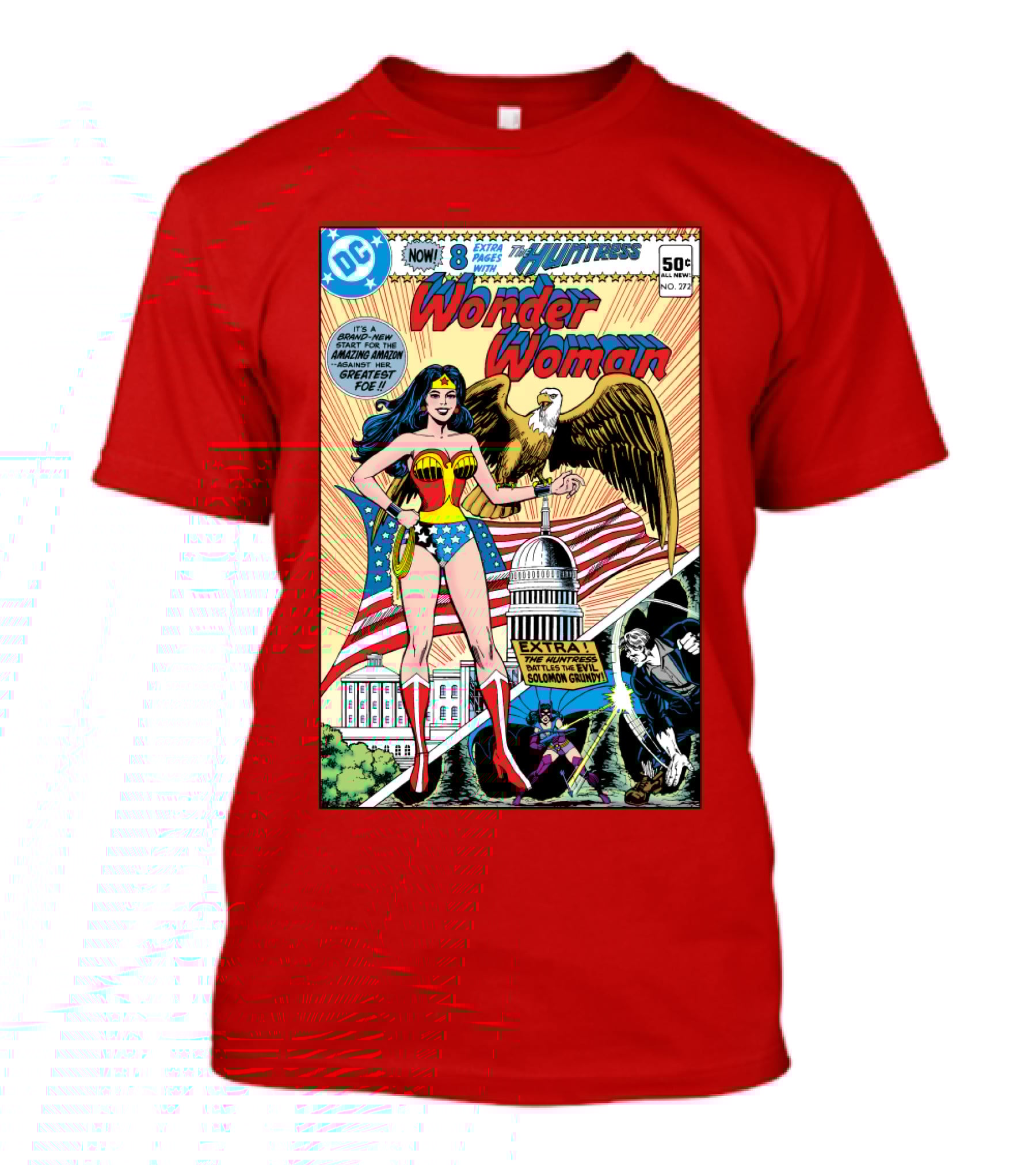 Wonder Woman DC Comics Huntress 1977 Solomon Grundy Patriotic Cover T-Shirt