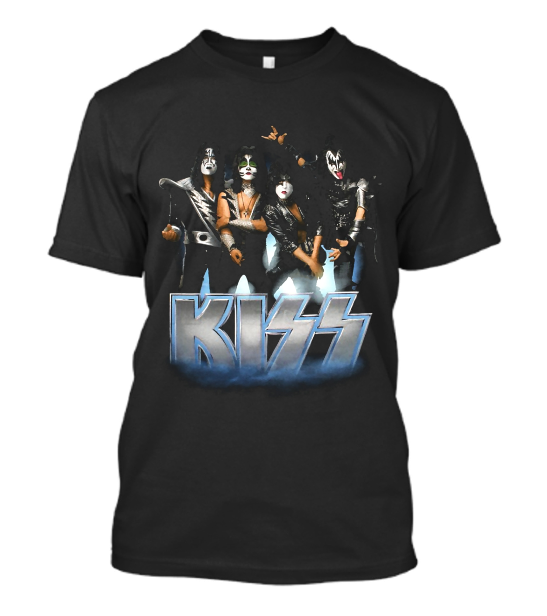KISS Band Iconic Rock Group Members Face Paint And Costumes T-Shirt