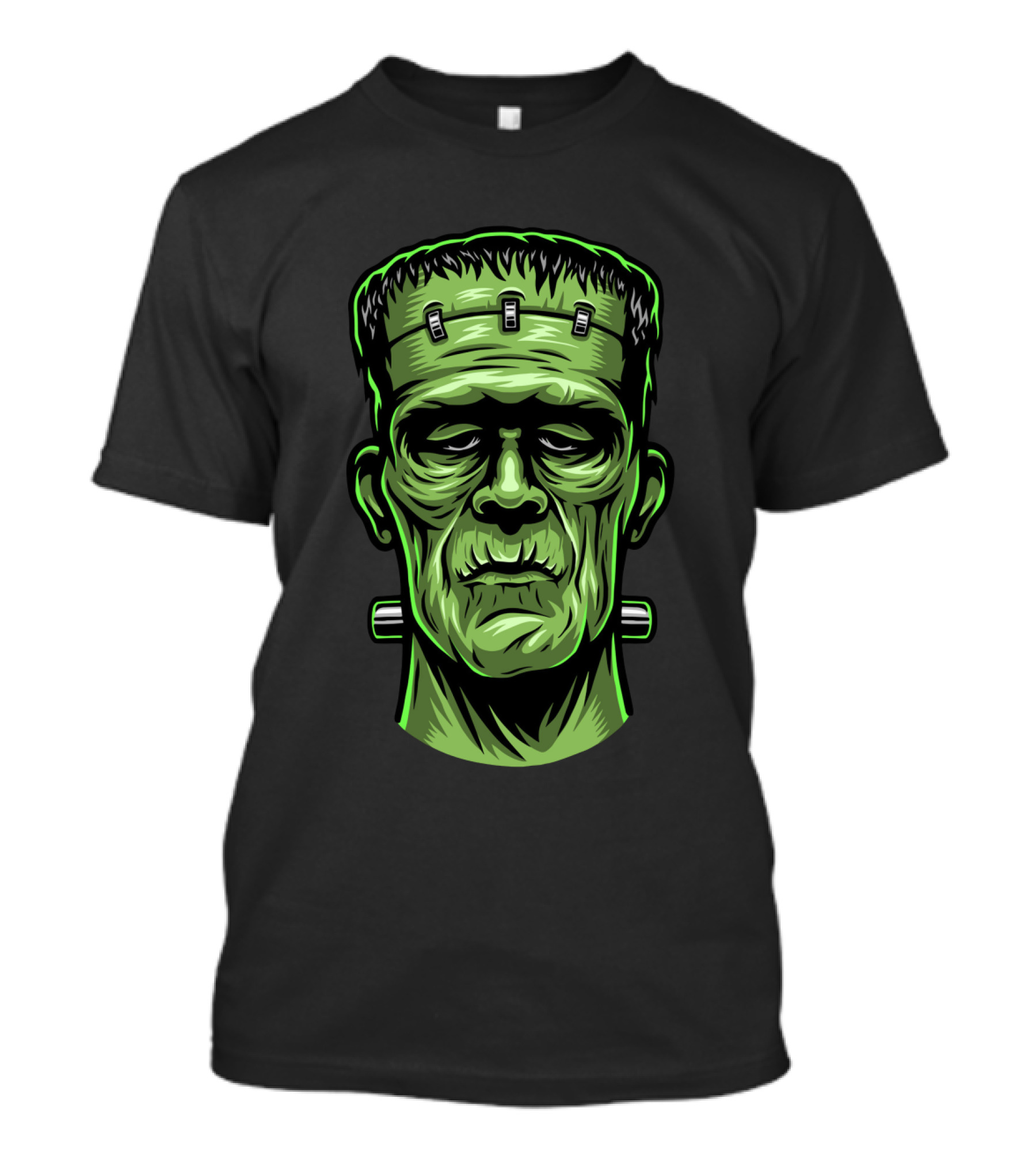 Frankenstein Head Halloween Retro Monster T-Shirt
