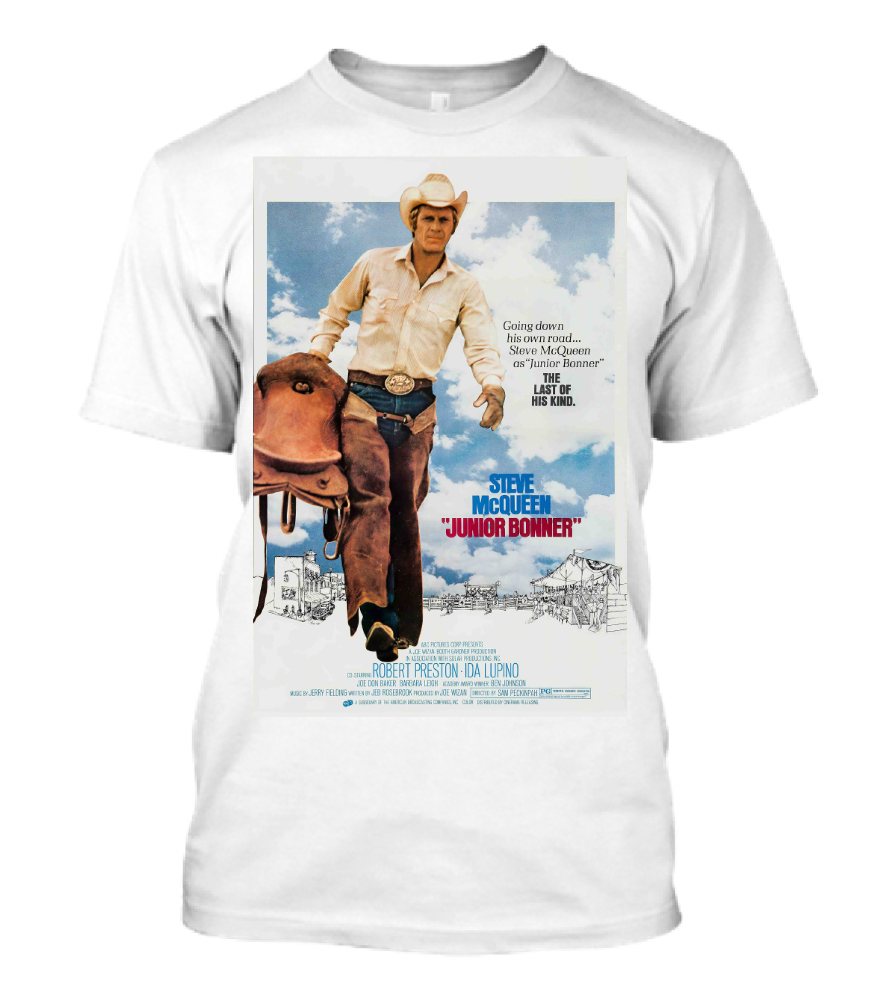Steve McQueen Junior Bonner Going Down His Own Road The Last Of His Kind T-Shirt