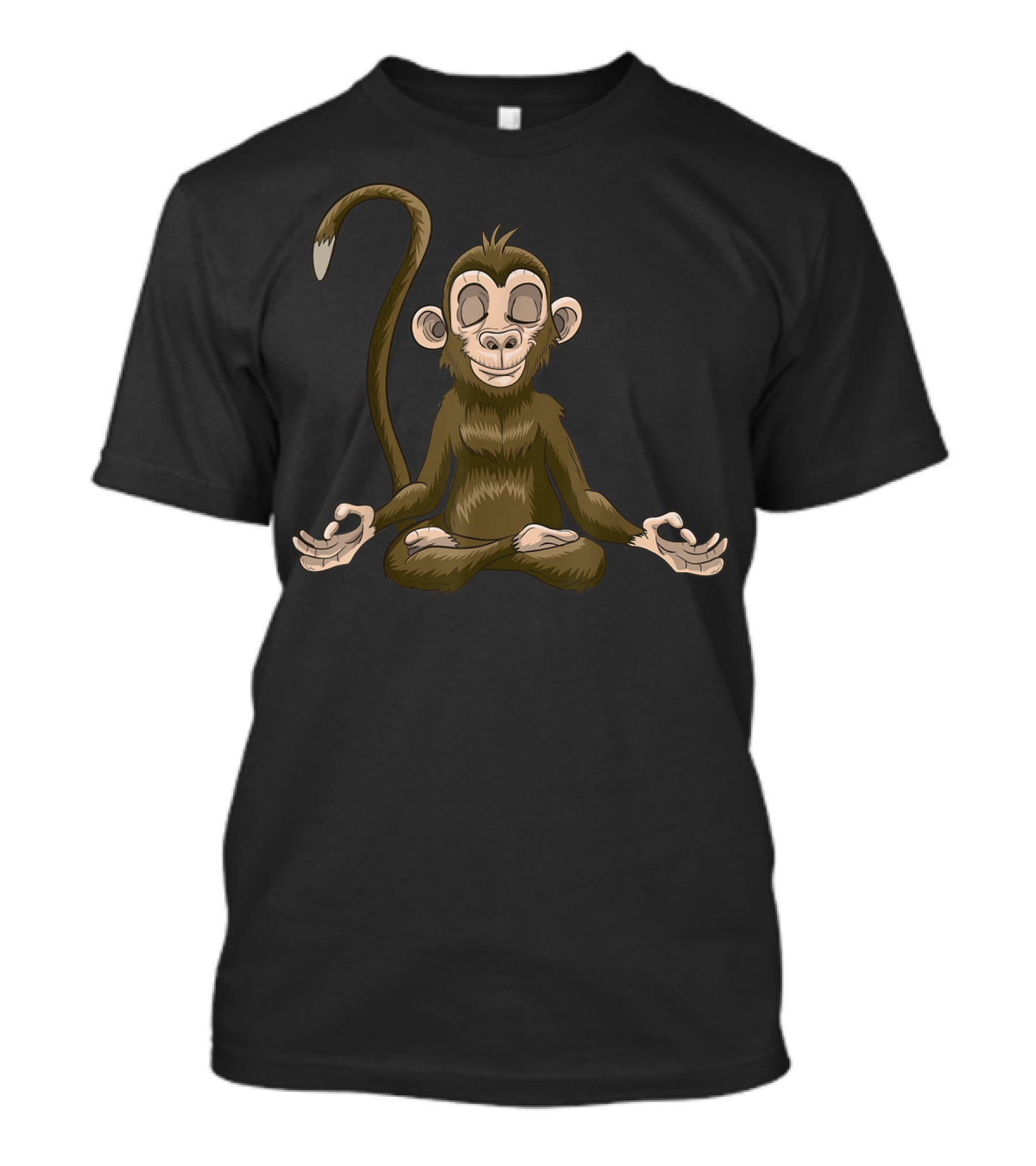 Yoga Monkey Meditating Funny Animal Yogi T-Shirt