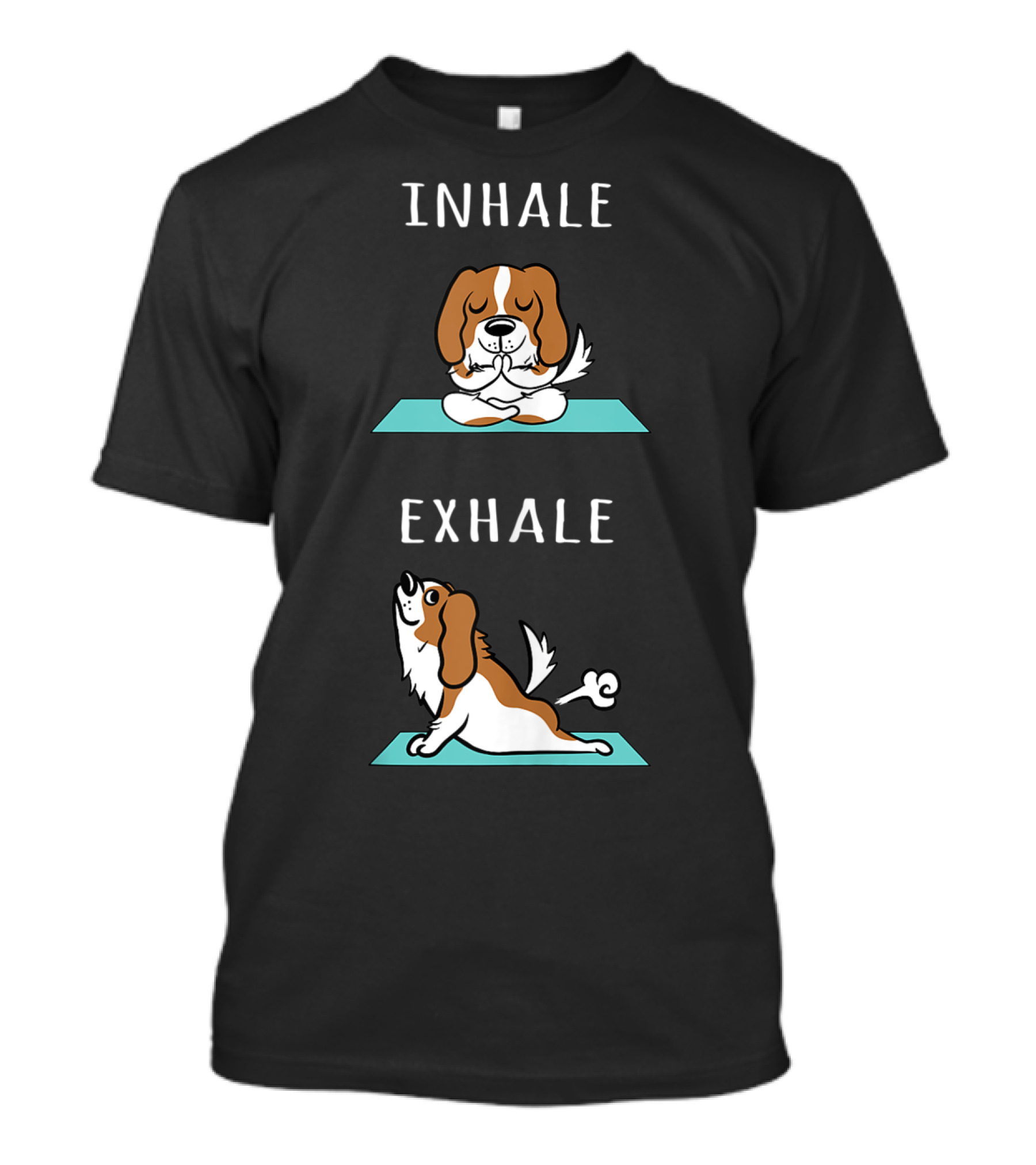 Cavalier King Charles Spaniel Yoga Inhale Exhale T-Shirt