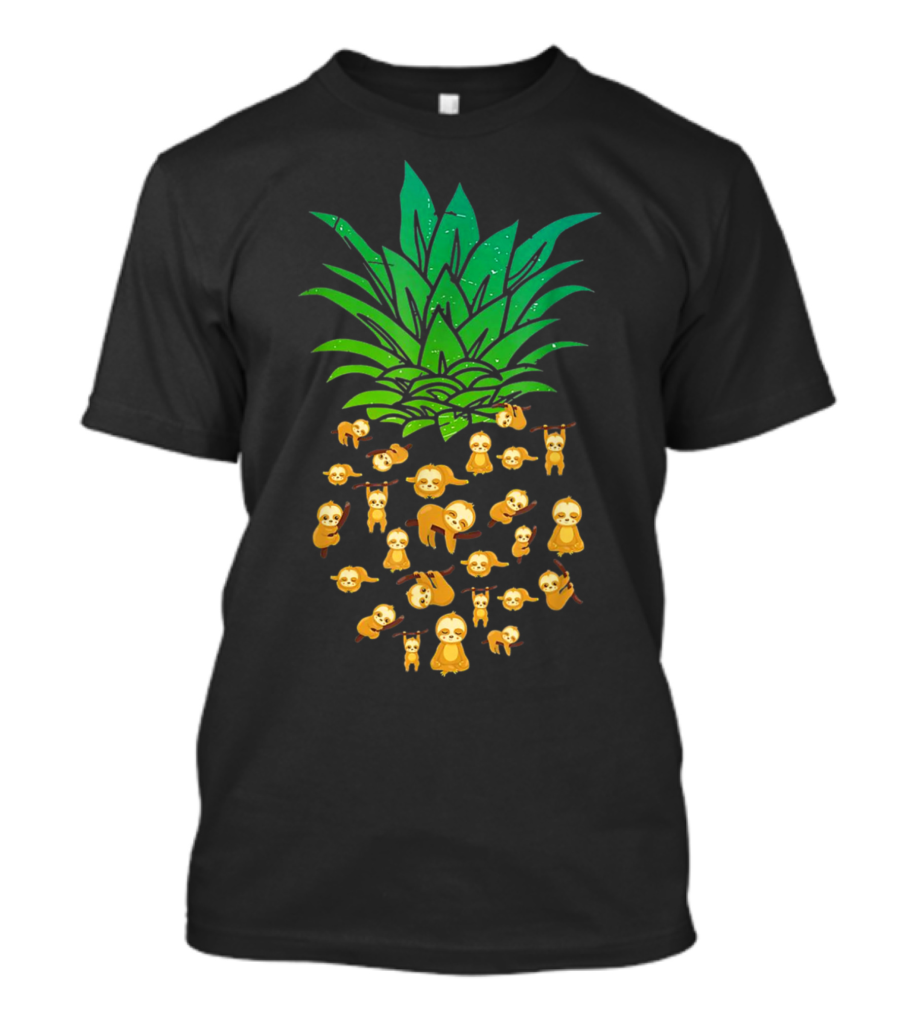 Sloth Lovers Cute Yoga Pineapple T-Shirt