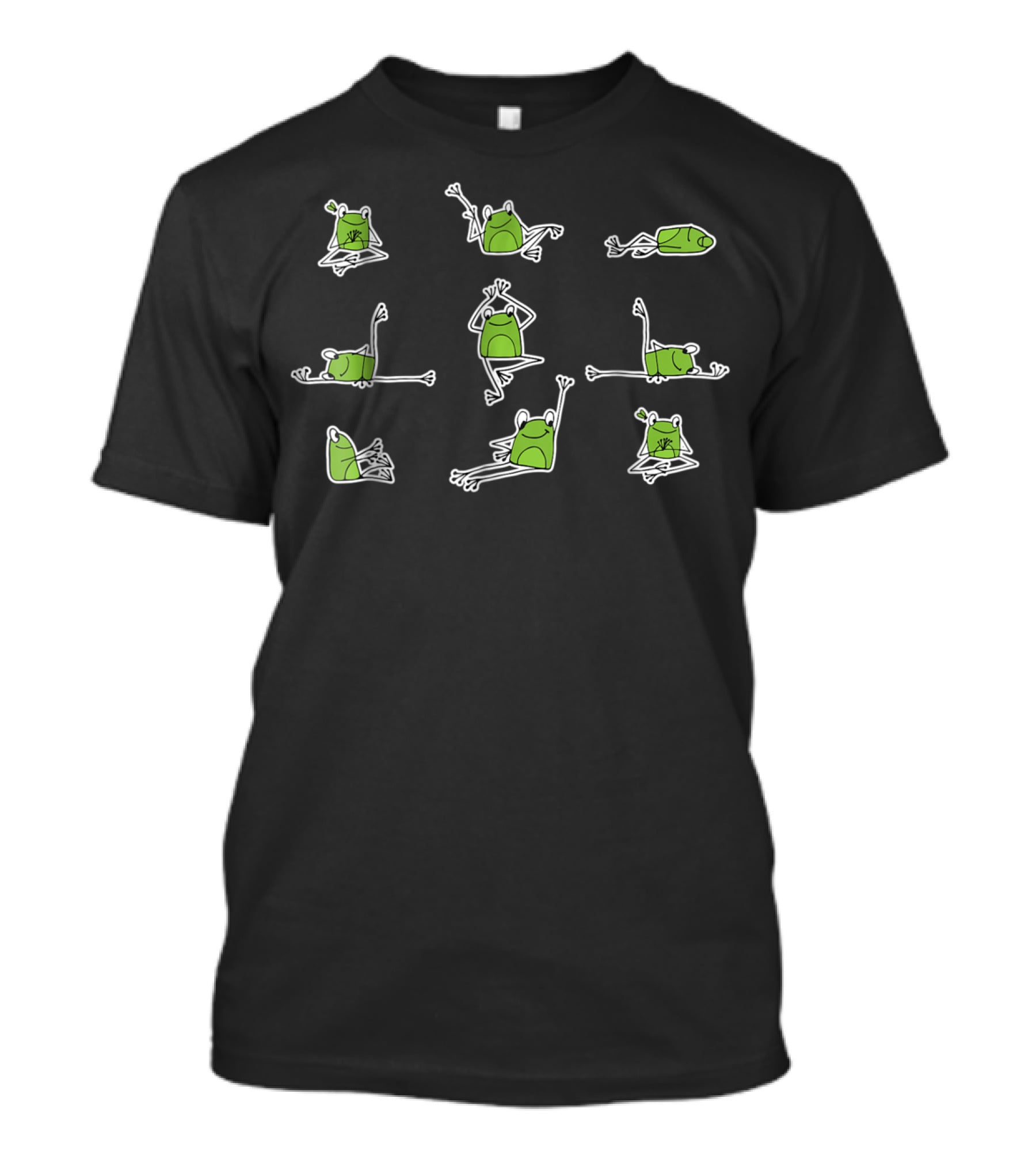 Frog Yoga Cool Yoga Frog On Mat Poses T-Shirt