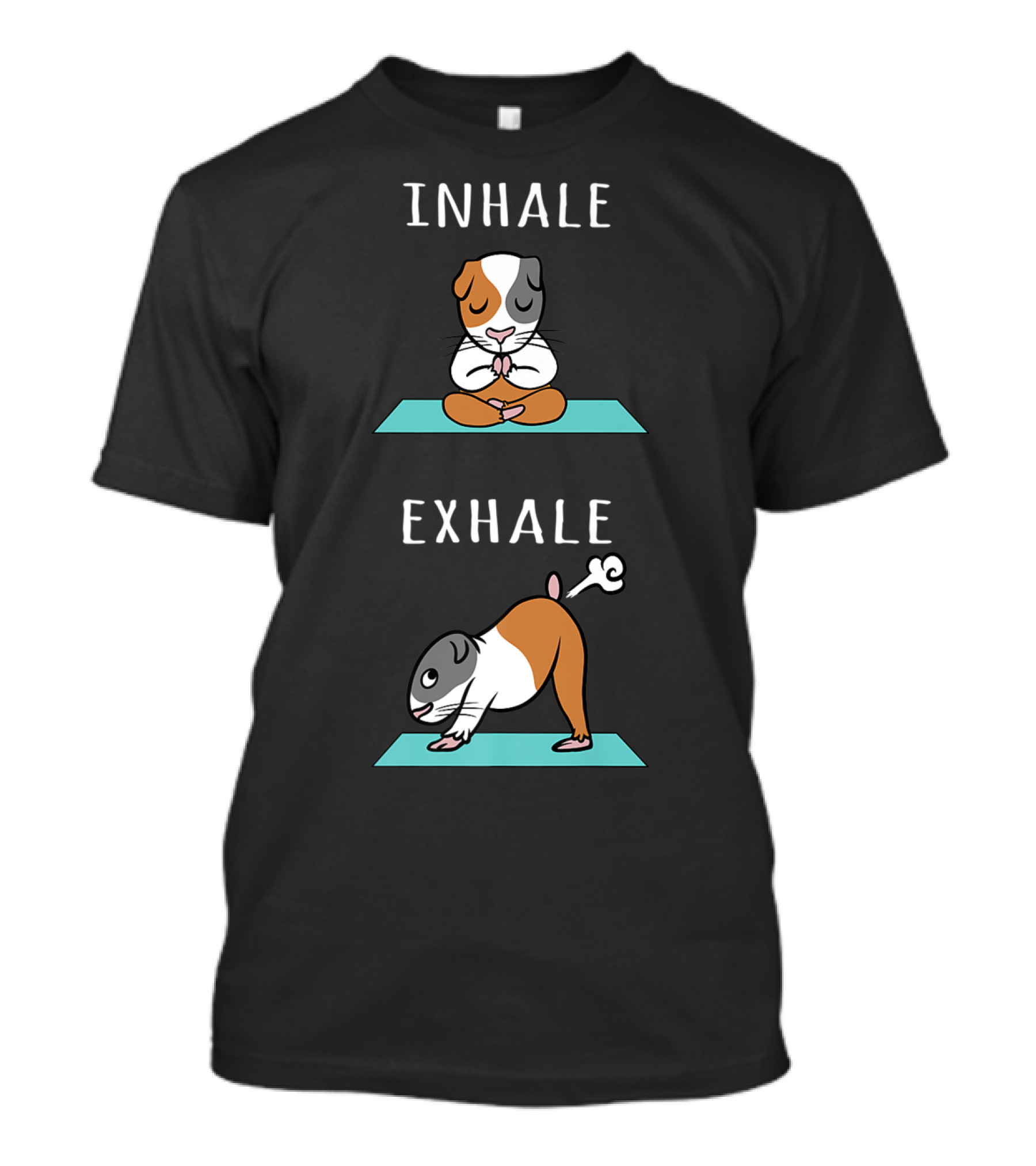 Guinea Pig Yoga Inhale Exhale Funny Pet Meditation T-Shirt