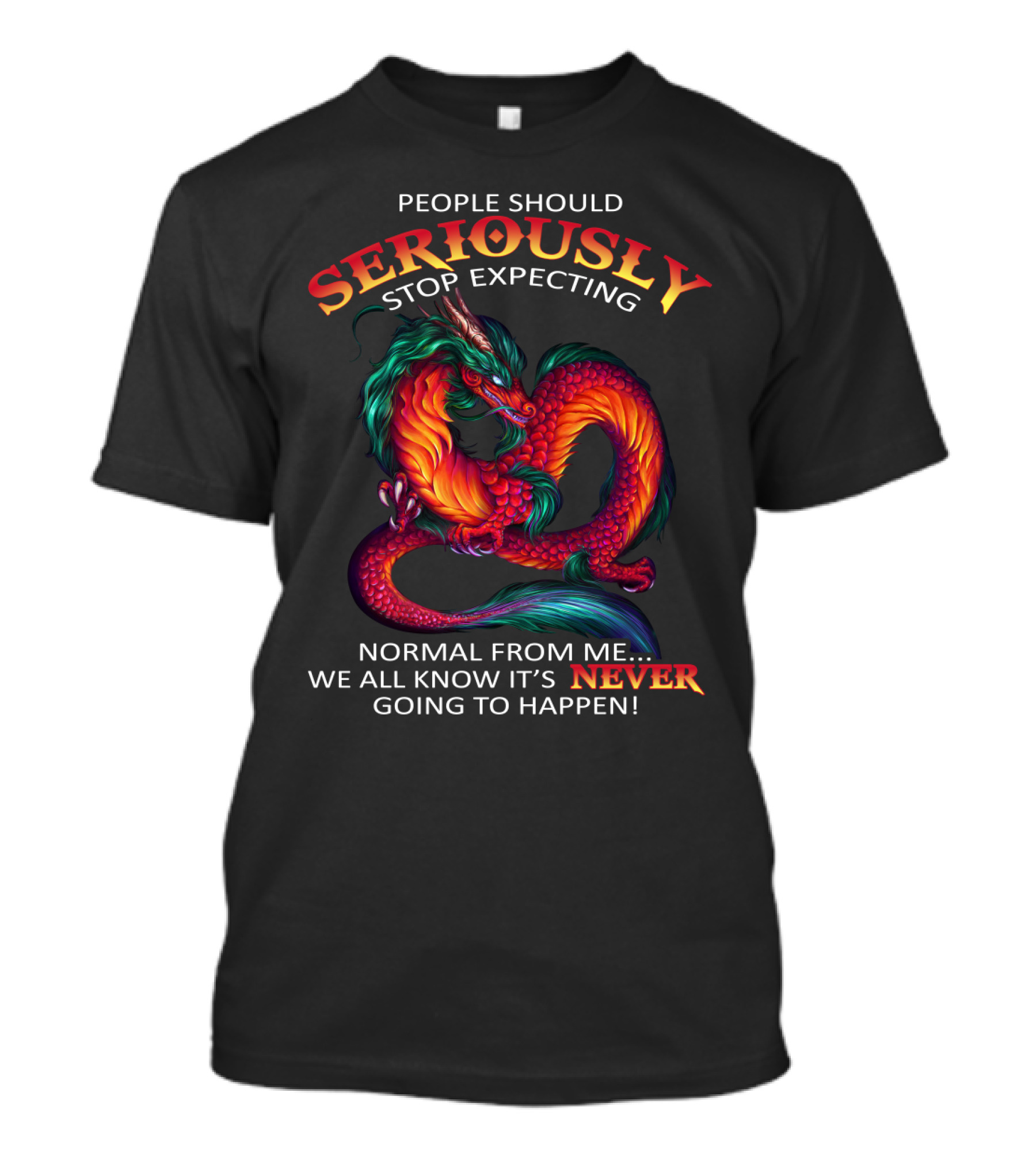 PEOPLE SHOULD SERIOUSLY STOP EXPECTING NORMAL FROM ME WE ALL KNOW IT’S NEVER GOING TO HAPPEN T-Shirt