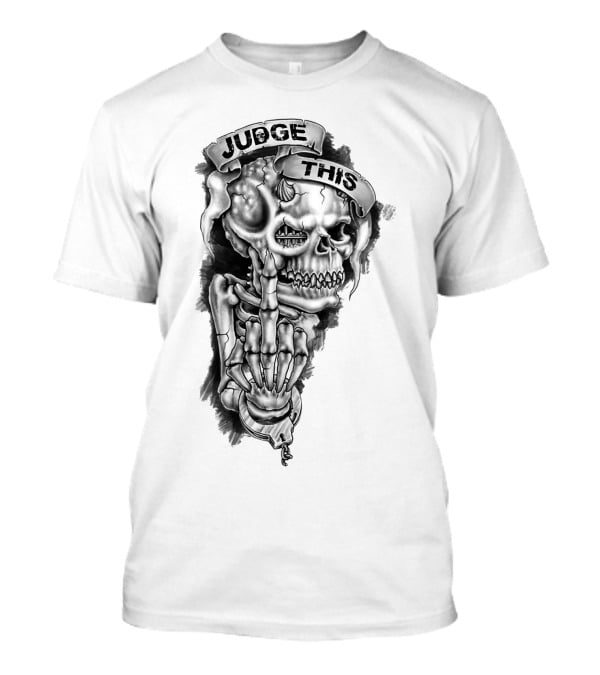 Skull Judge This Skeleton Middle Finger T-Shirt