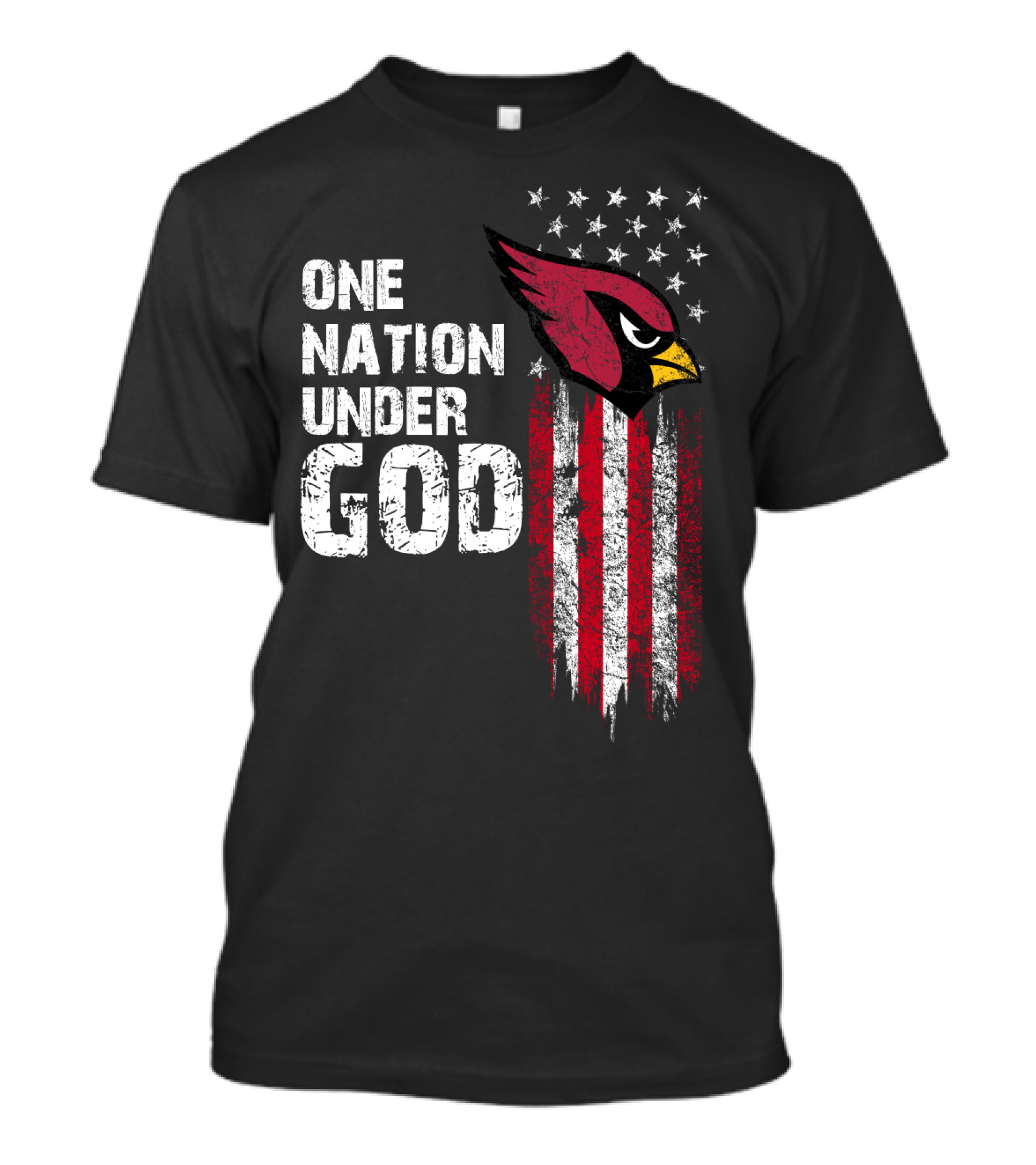 One Nation Under God Arizona Cardinals Flag T-Shirt