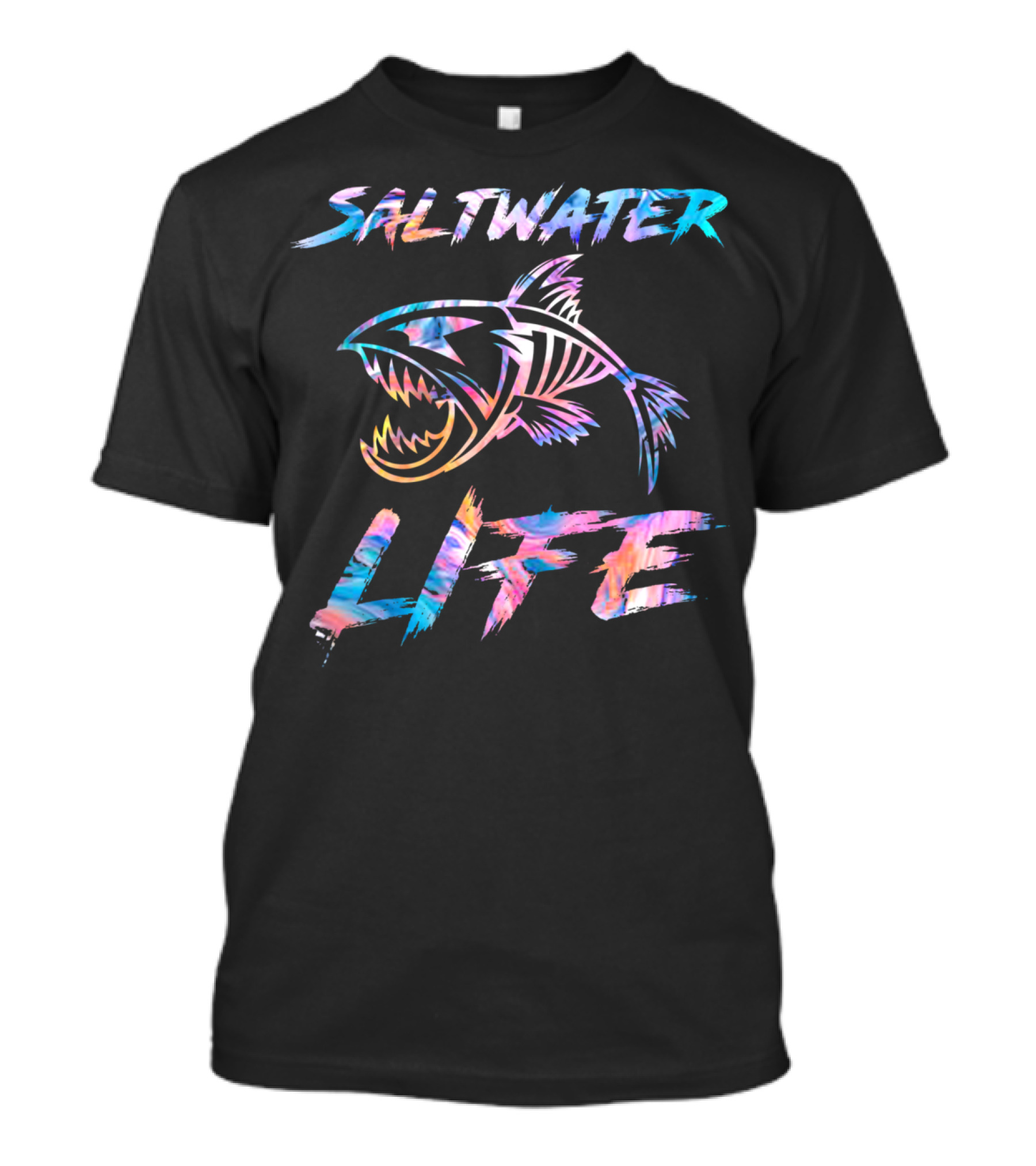 SALTWATER LIFE Colorful Fish T-Shirt