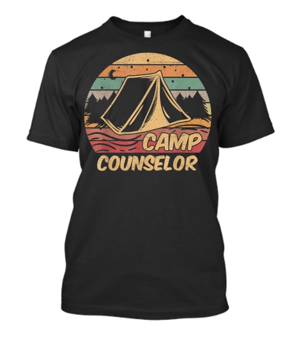 Camp Counselor Tent Mountain Forest Retro Camping Camp Lovers T-Shirt