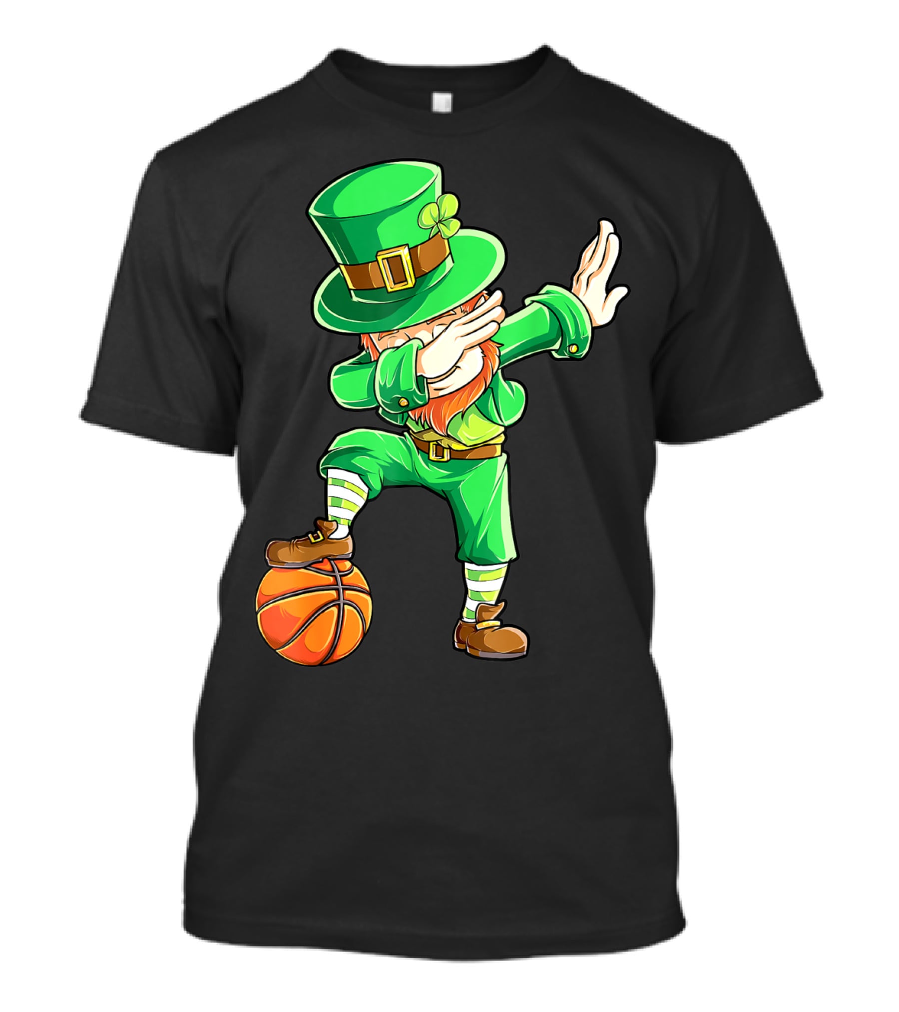 Dabbing Leprechaun On Basketball St. Patrick's Day Fun T-Shirt