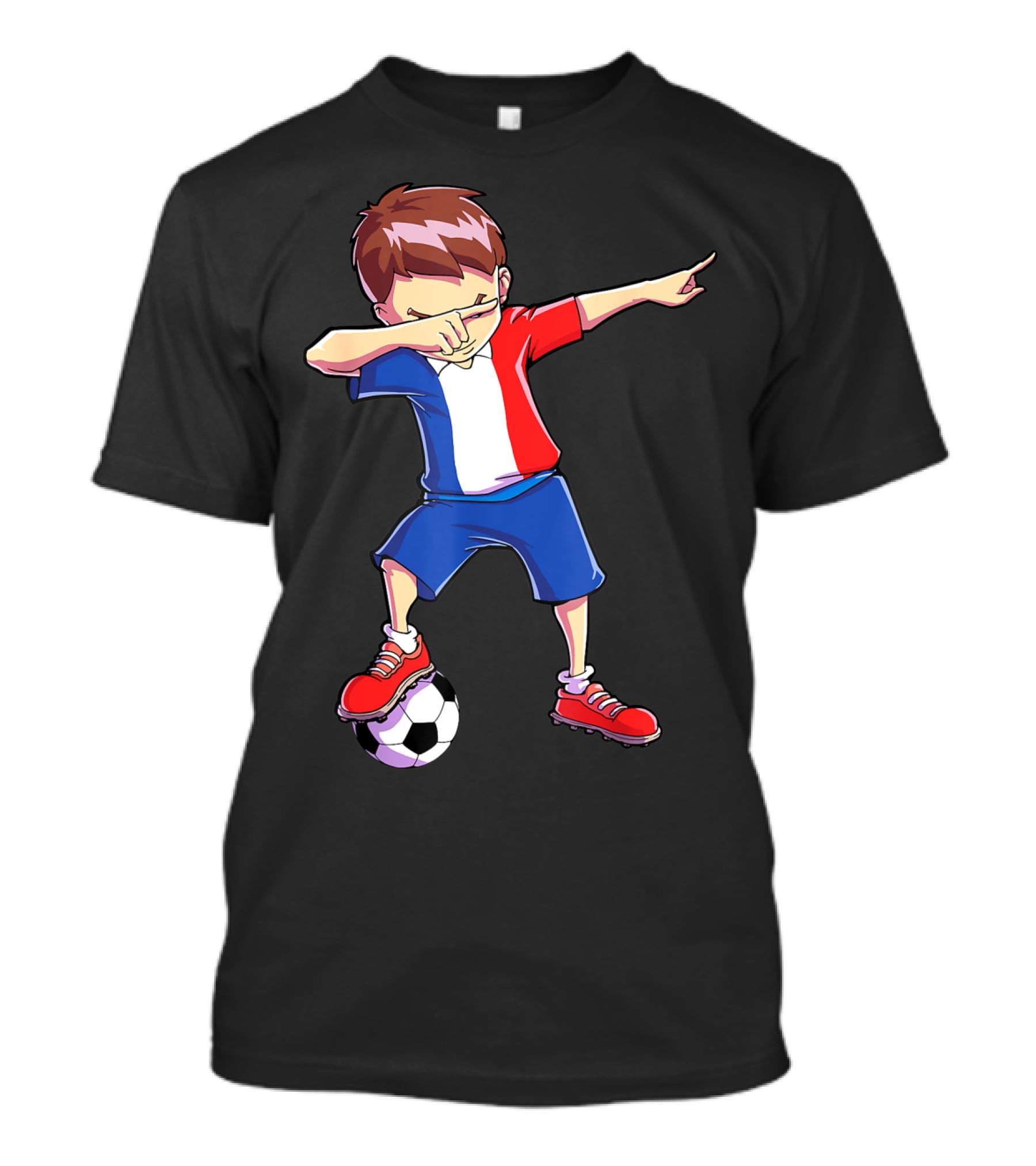 France Dabbing Soccer Player Boys Men French Football T-Shirt