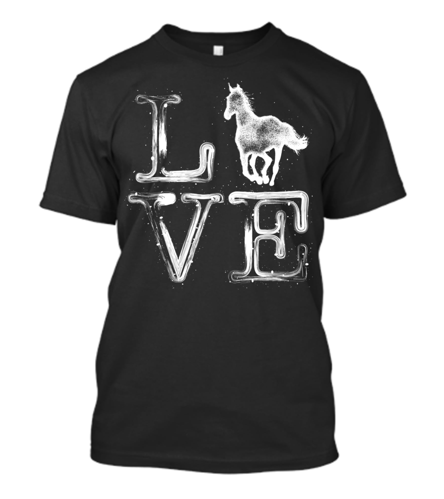 I Love Horses Girls Women Riding Racing T-Shirt