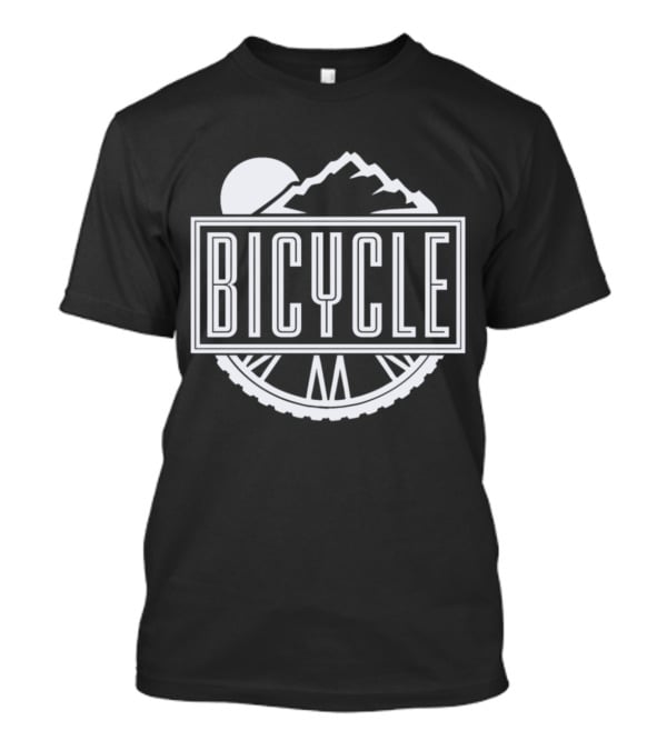 Bicycle Girls Bike Sport Riding Mountain Sunset T-Shirt