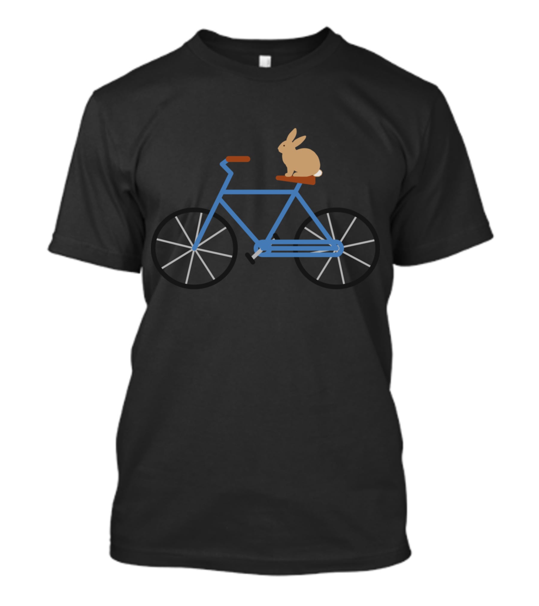 Bunny On Blue Bicycle T-Shirt