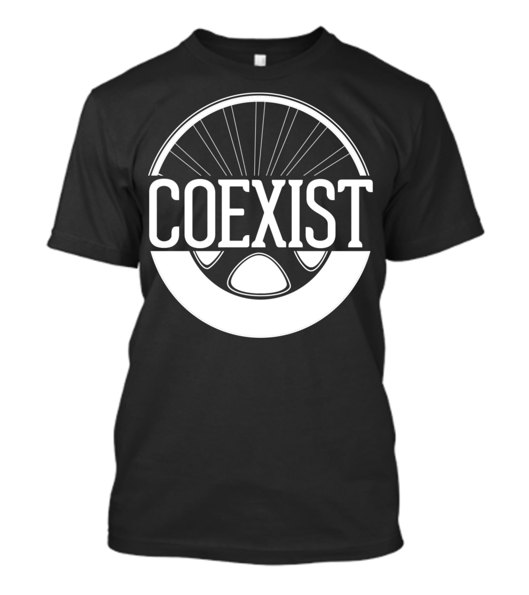 Coexist Bicycle Wheel Emblem T-Shirt