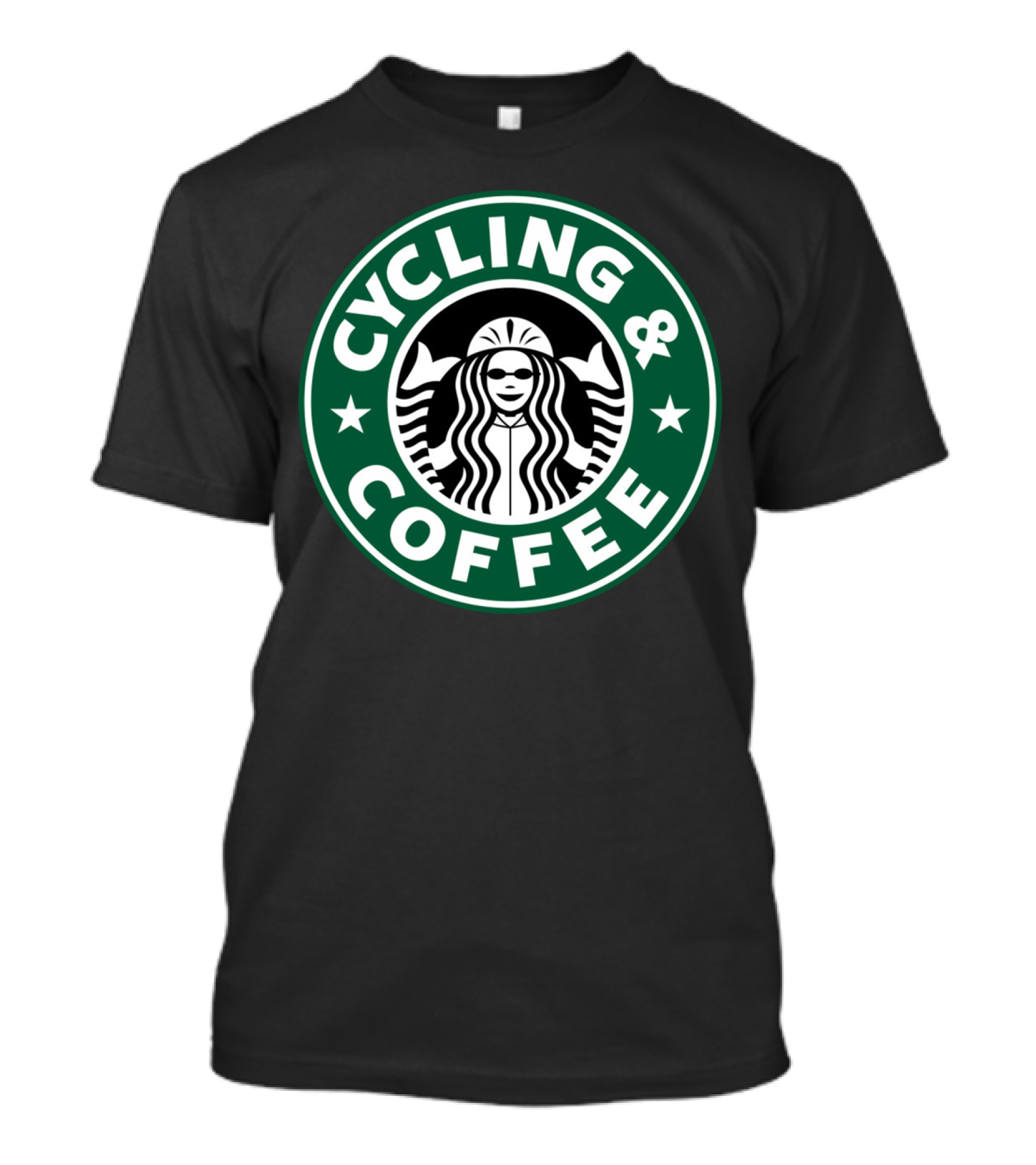Cycling And Coffee Logo Parody Starbucks T-Shirt