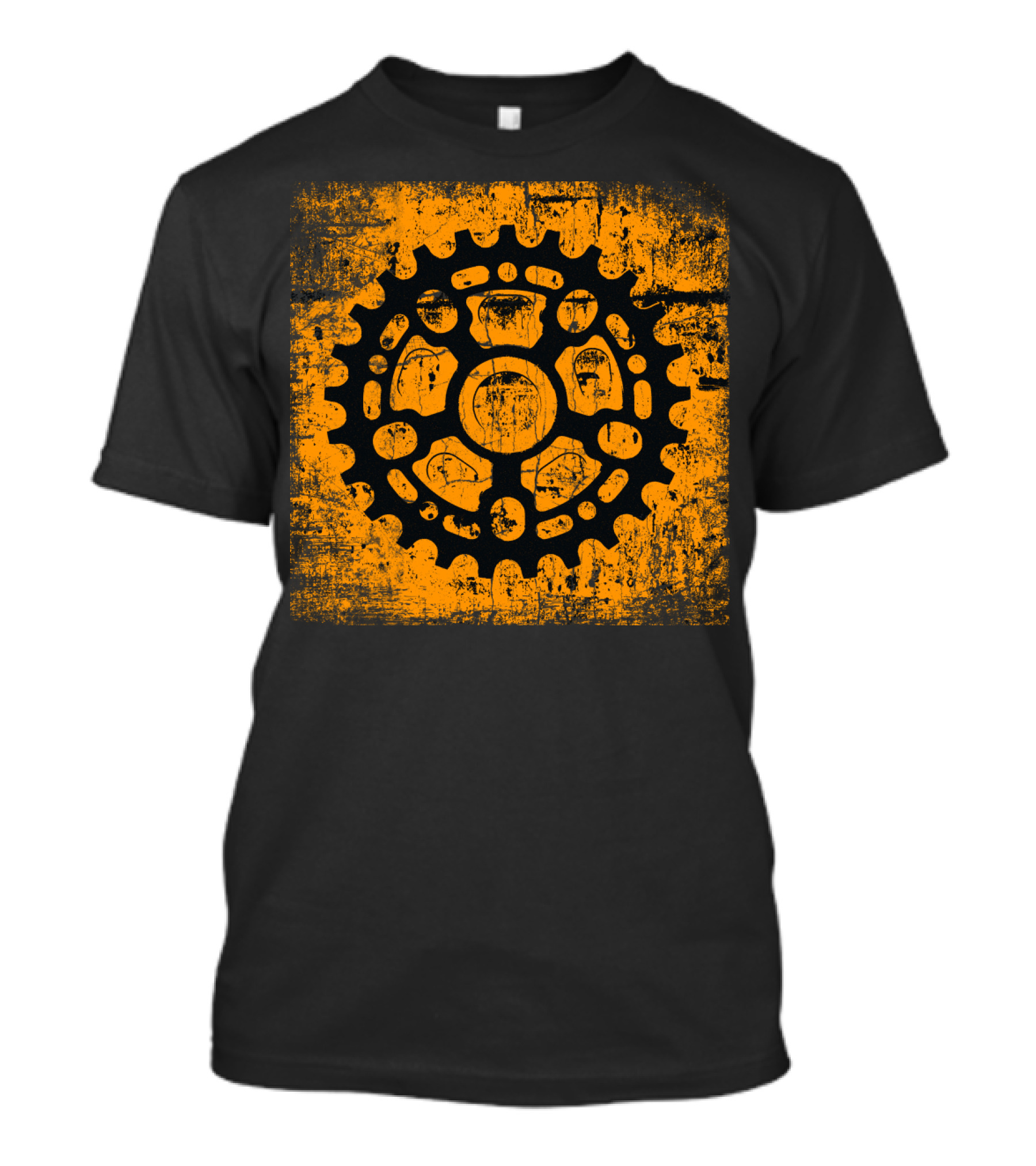 Grunge Gear Distressed Orange Sprocket T-Shirt