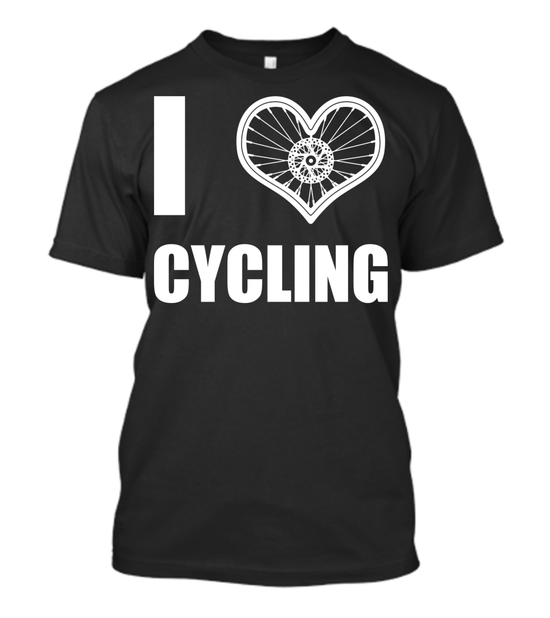 I Love Cycling Bicycle Wheel Heart T-Shirt