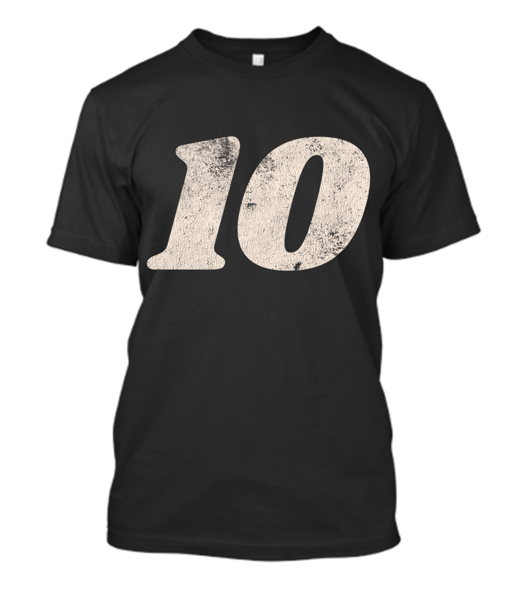 Number Ten 10 Distressed Vintage Sports T-Shirt