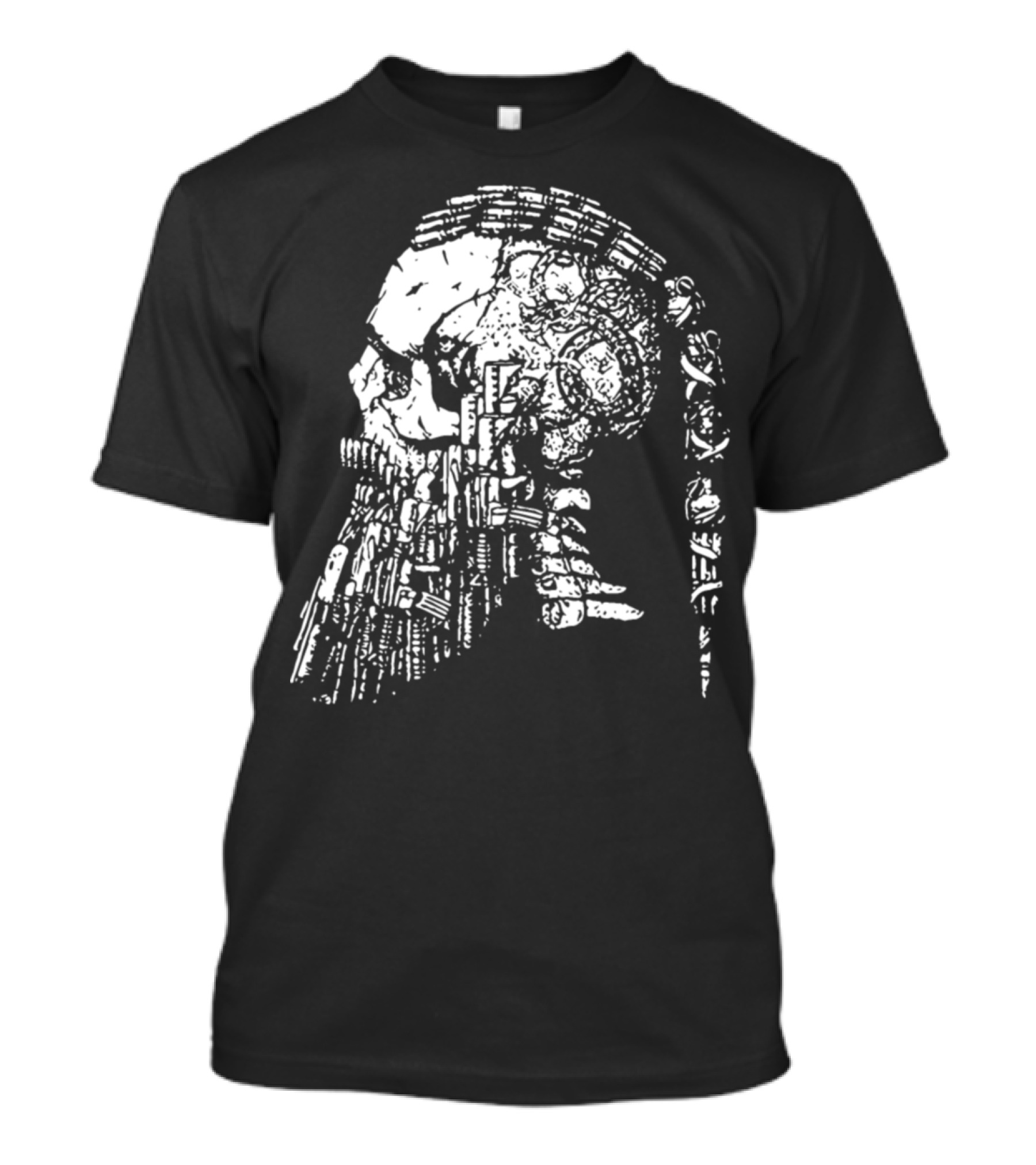 RAGNAR HEAD CAMOUFLAGE Viking Warrior Skull Art Cycling T-Shirt
