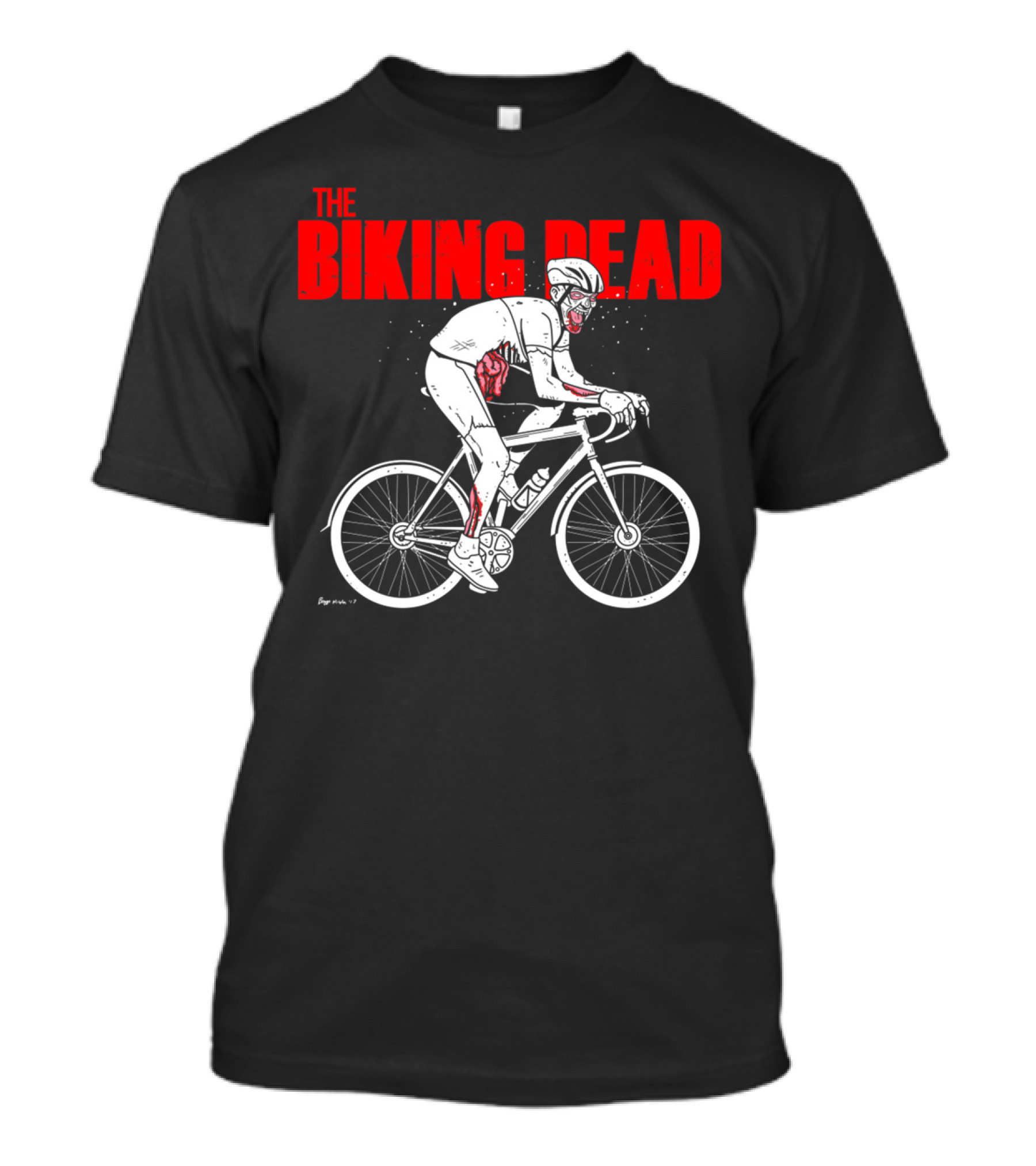 The Biking Dead Zombie Cyclist T-Shirt