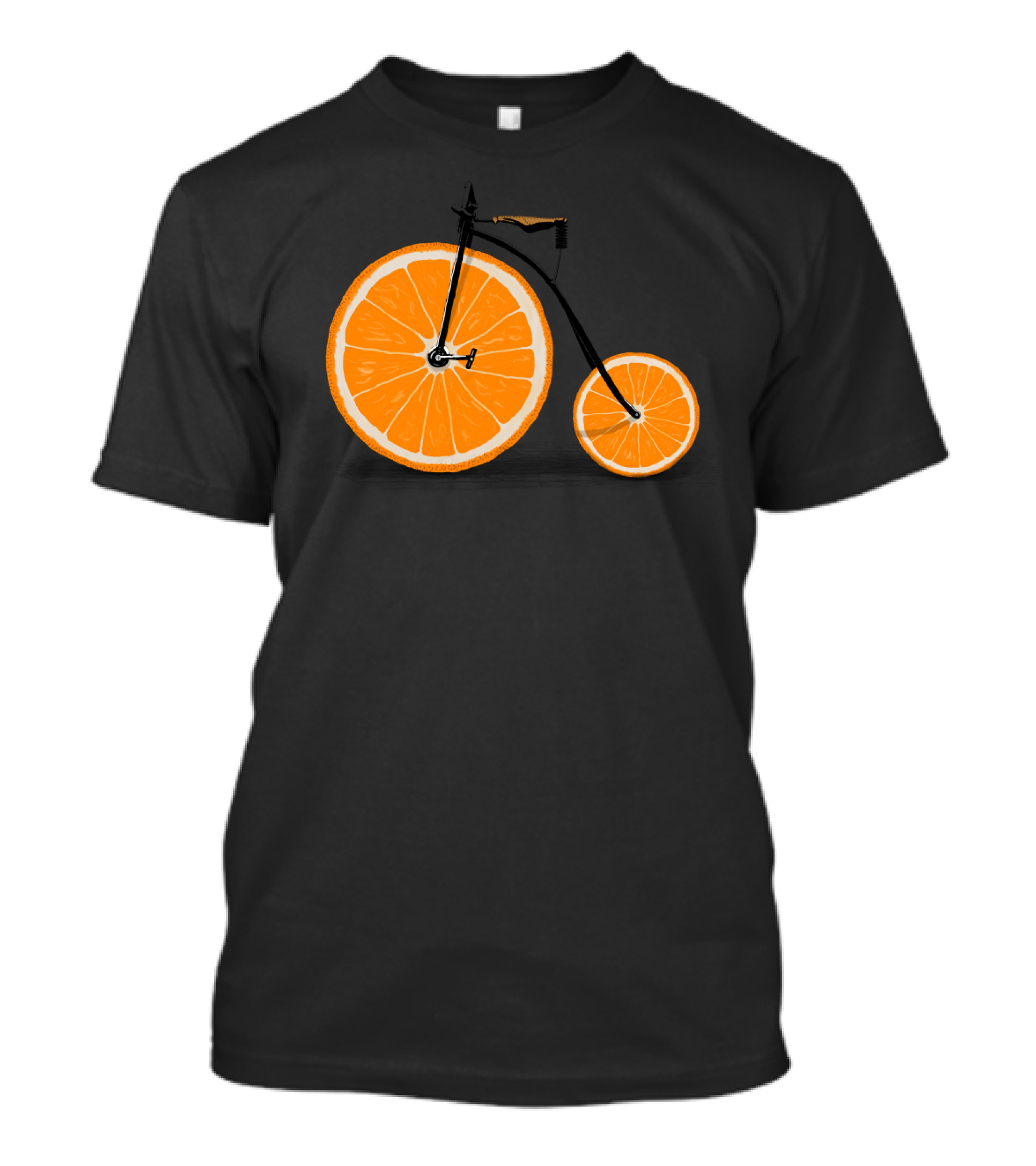 Orange Slice Bicycle Vitamin Concept T-Shirt