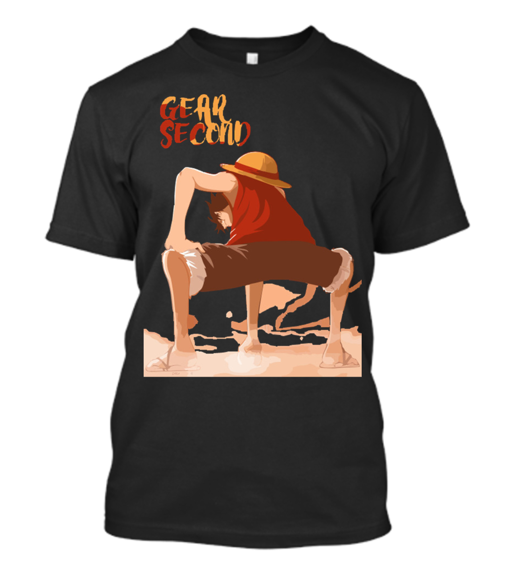 Gear Second Luffy Stance Iconic Anime Character Pose T-Shirt