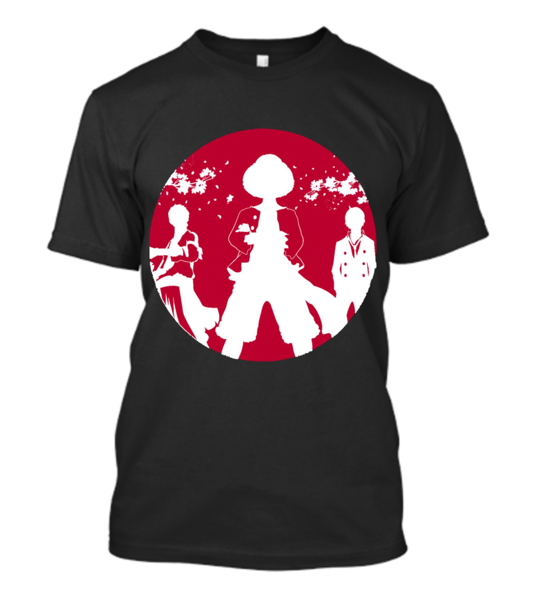 Samurai Champloo Japan Piece Cherry Blossoms Silhouette Scene T-Shirt