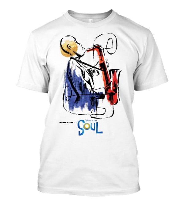 Disney Pixar Soul Watercolor Saxophonist T-Shirt