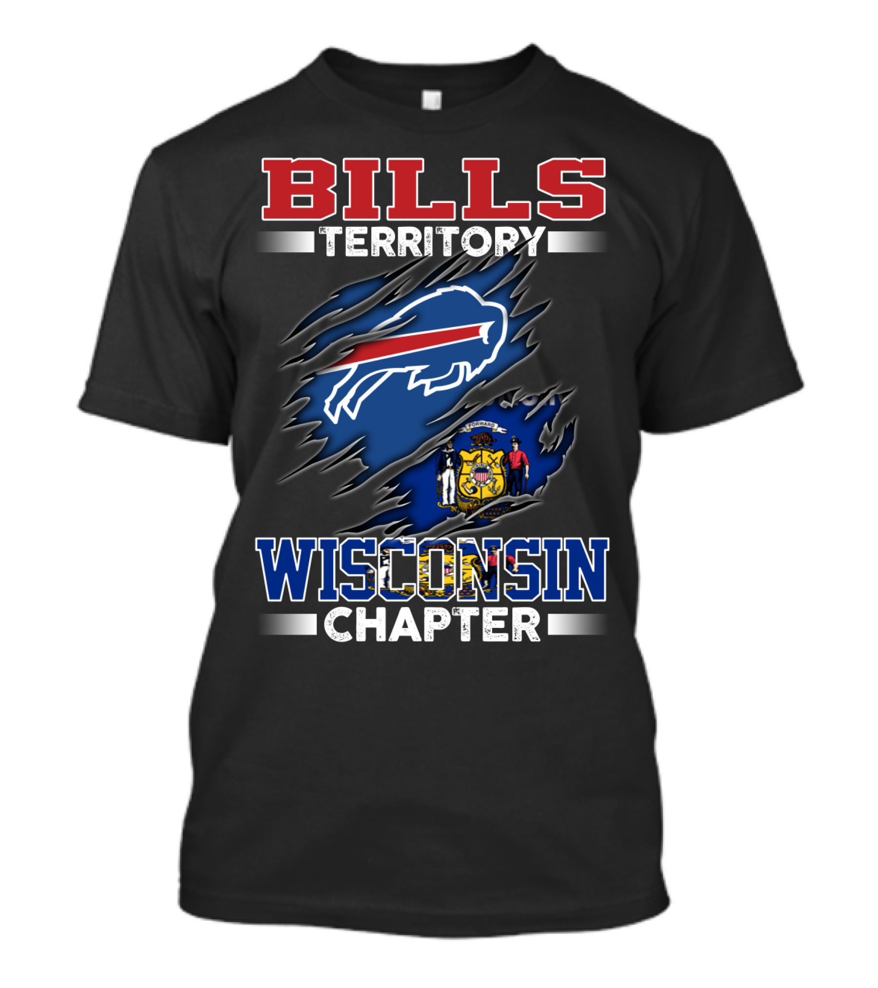 BILLS TERRITORY WISCONSIN CHAPTER Buffalo Bills Wisconsin State T-Shirt