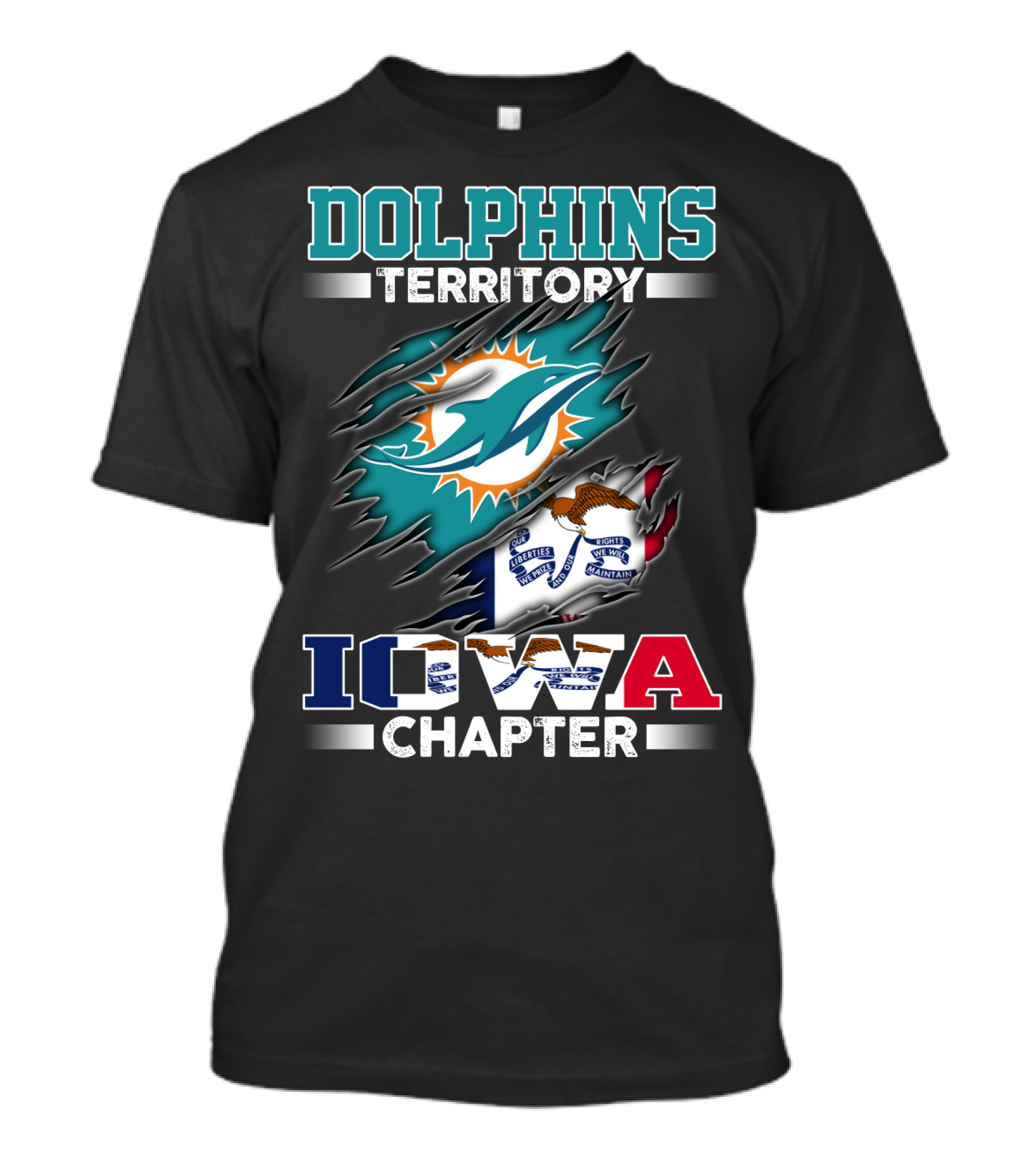 DOLPHINS TERRITORY IOWA CHAPTER T-Shirt