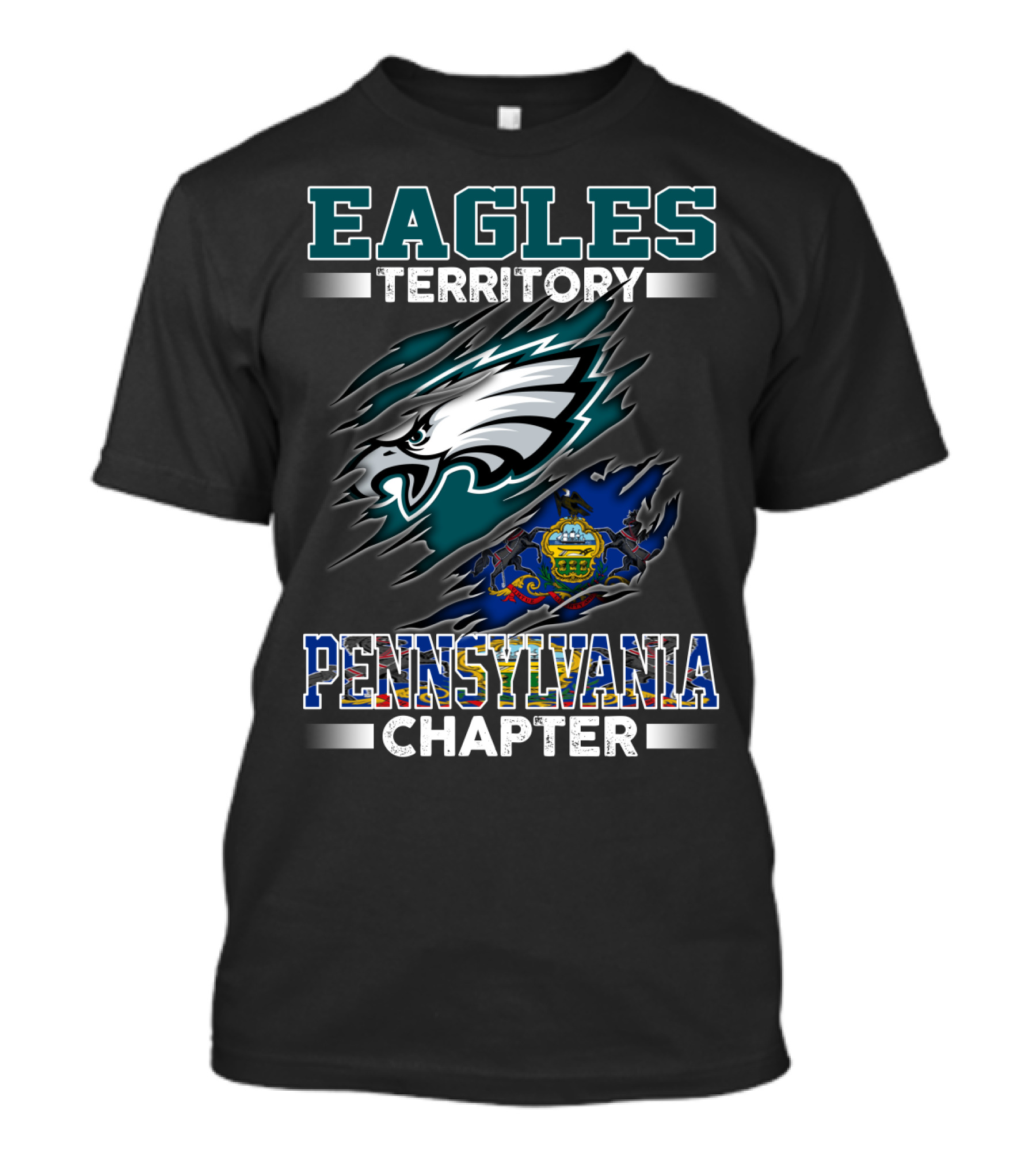 Eagles Territory Pennsylvania Chapter Logo With State T-Shirt