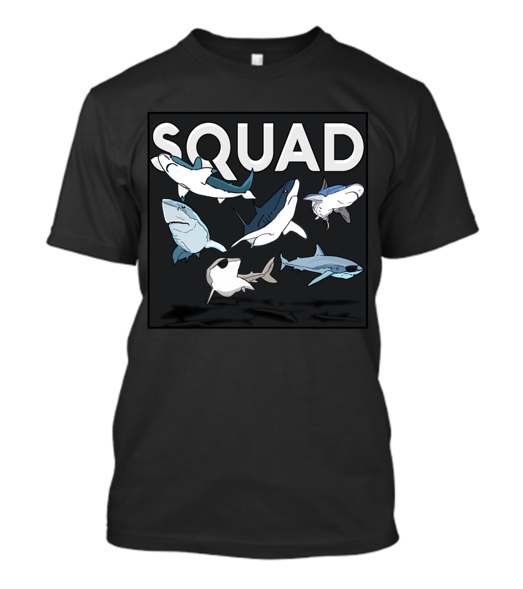 SQUAD Shark Crew Ocean Team T-Shirt