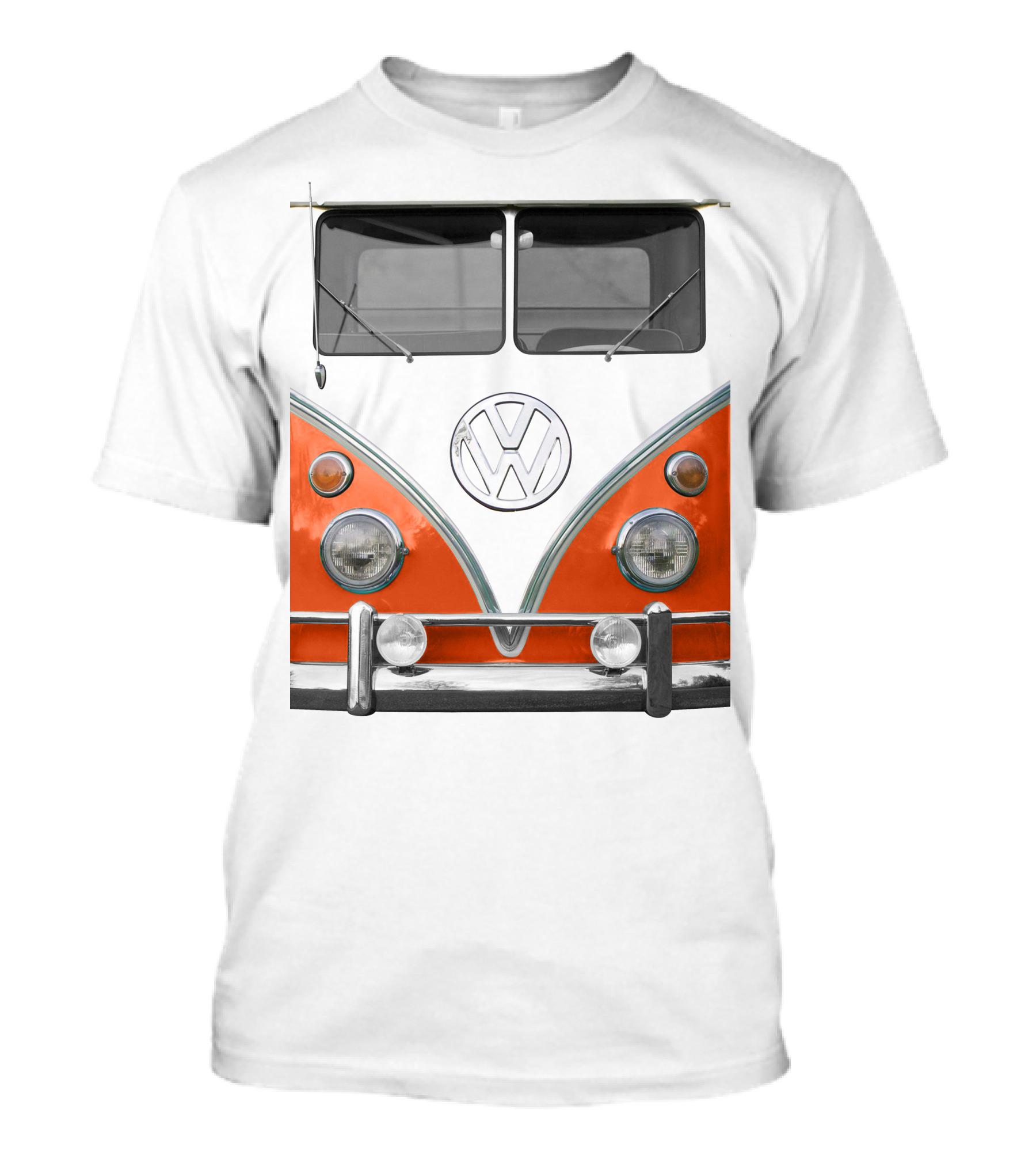 Volkswagen Orange Bus Front Vintage Look T-Shirt