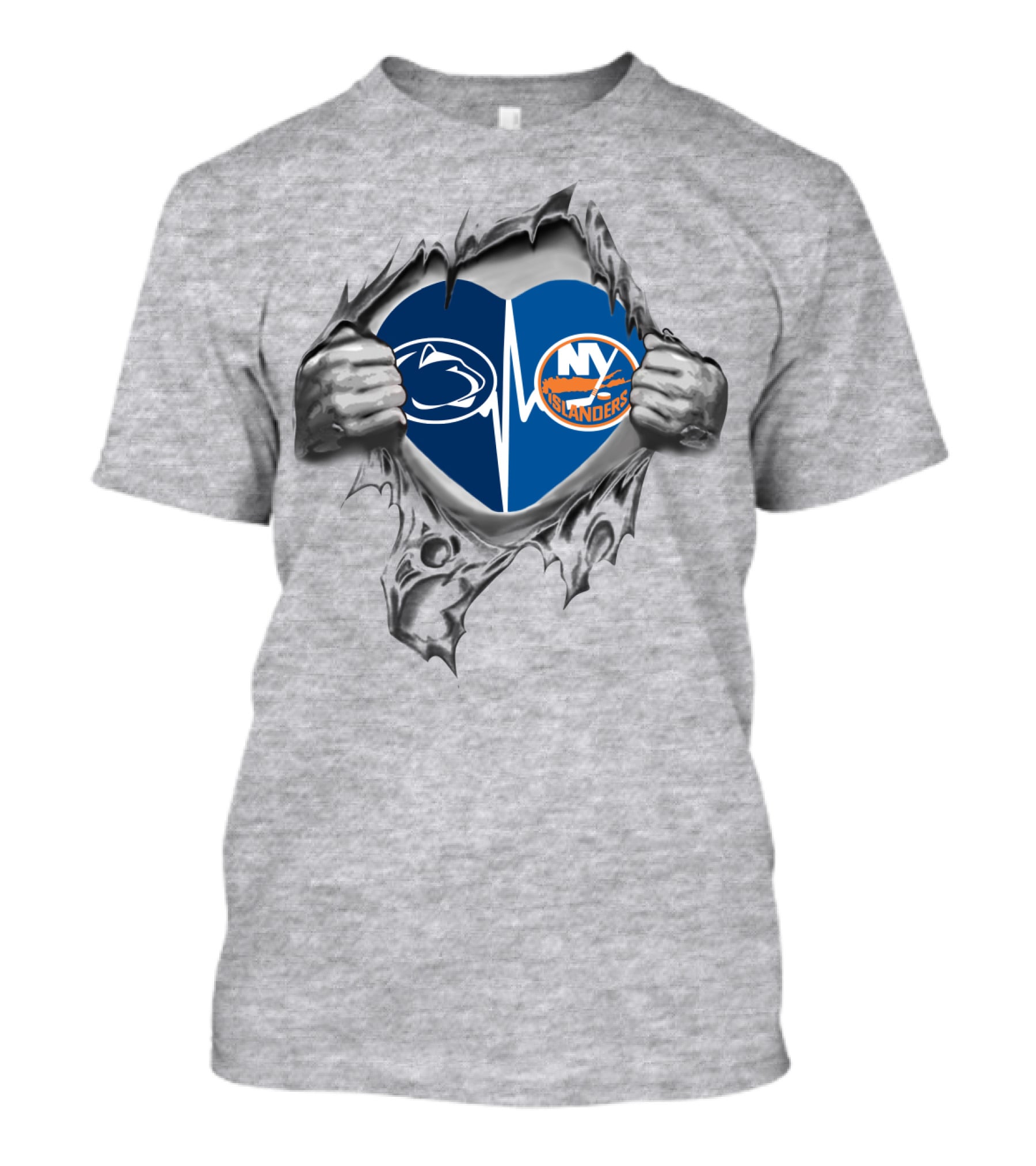 Penn State New York Islanders Heartbeat Logo Collaboration T-Shirt
