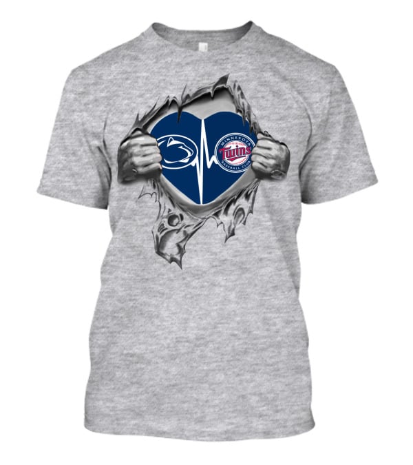 Minnesota Twins Penn State Heartbeat Collaboration T-Shirt