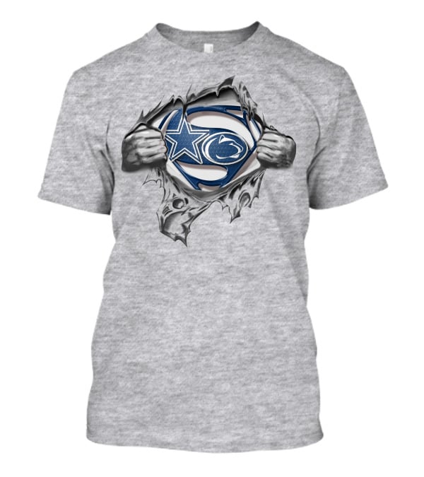 Cowboys Penn State Nittany Lions Superman Logo Blend T-Shirt