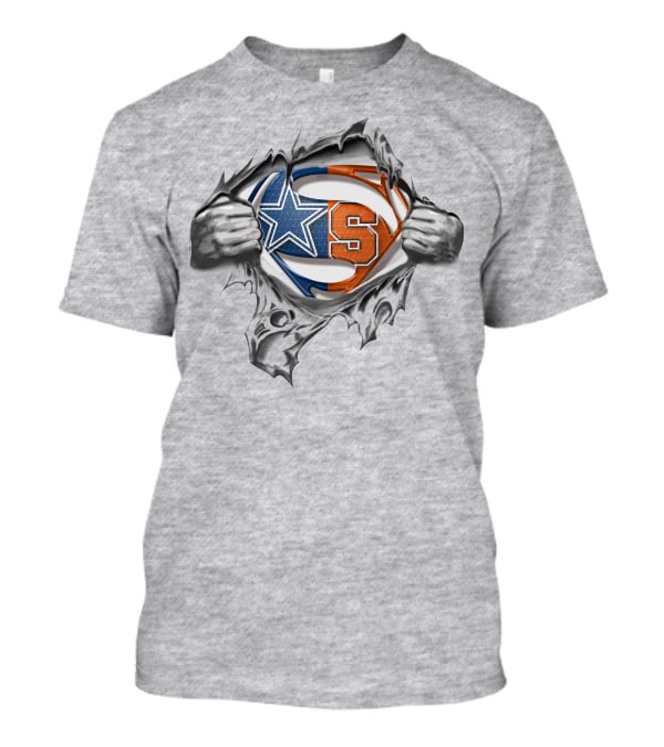 Cowboys Syracuse Orange Superman Logo Tear T-Shirt