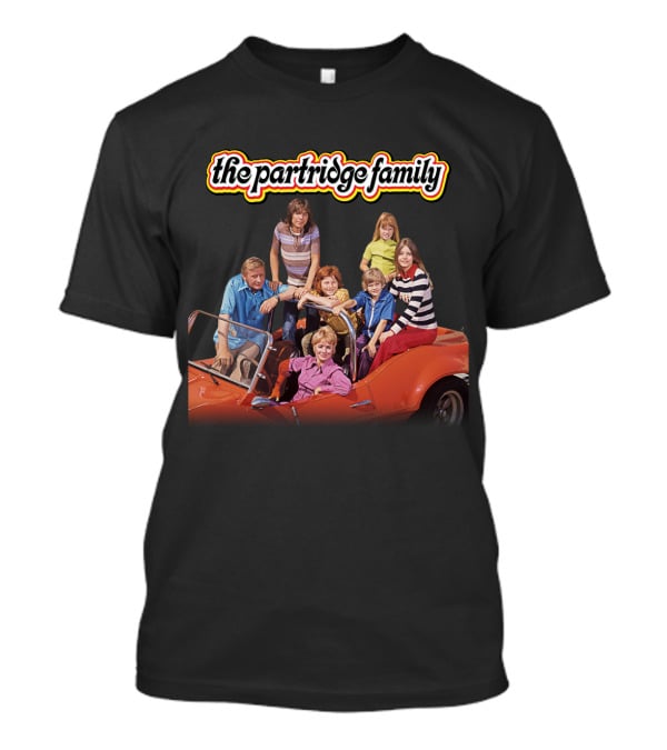 The Partridge Family Iconic Group In Red Car Image T-Shirt