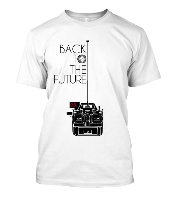 Back To The Future Time Machine Graphic With Clock And DeLorean T-Shirt