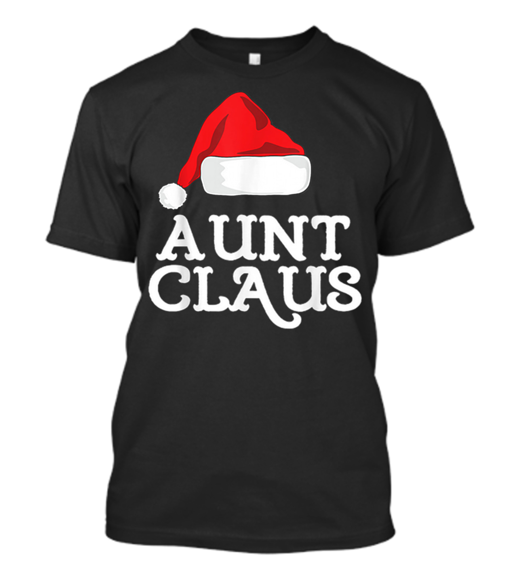 Aunt Claus Christmas Santa Hat Family Group T-Shirt